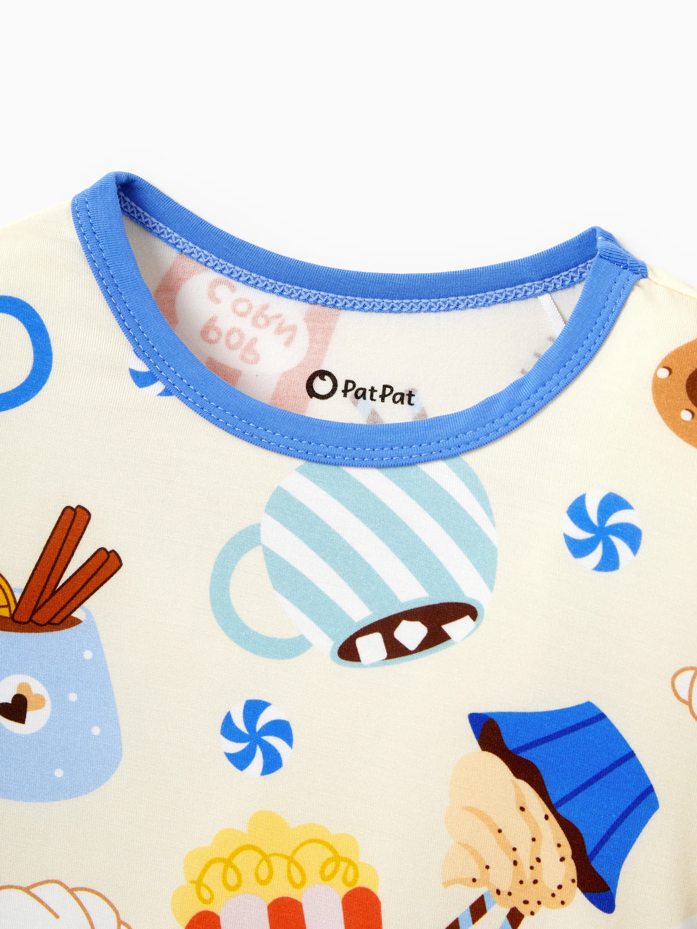 Daddy & Son Bamboo Pajamas Buttery Soft Bamboo Viscose PJs for Men Women Kids Toddler Baby, Cozy Dessert Print Short-sleeve Sleepwear Blue - Image 15