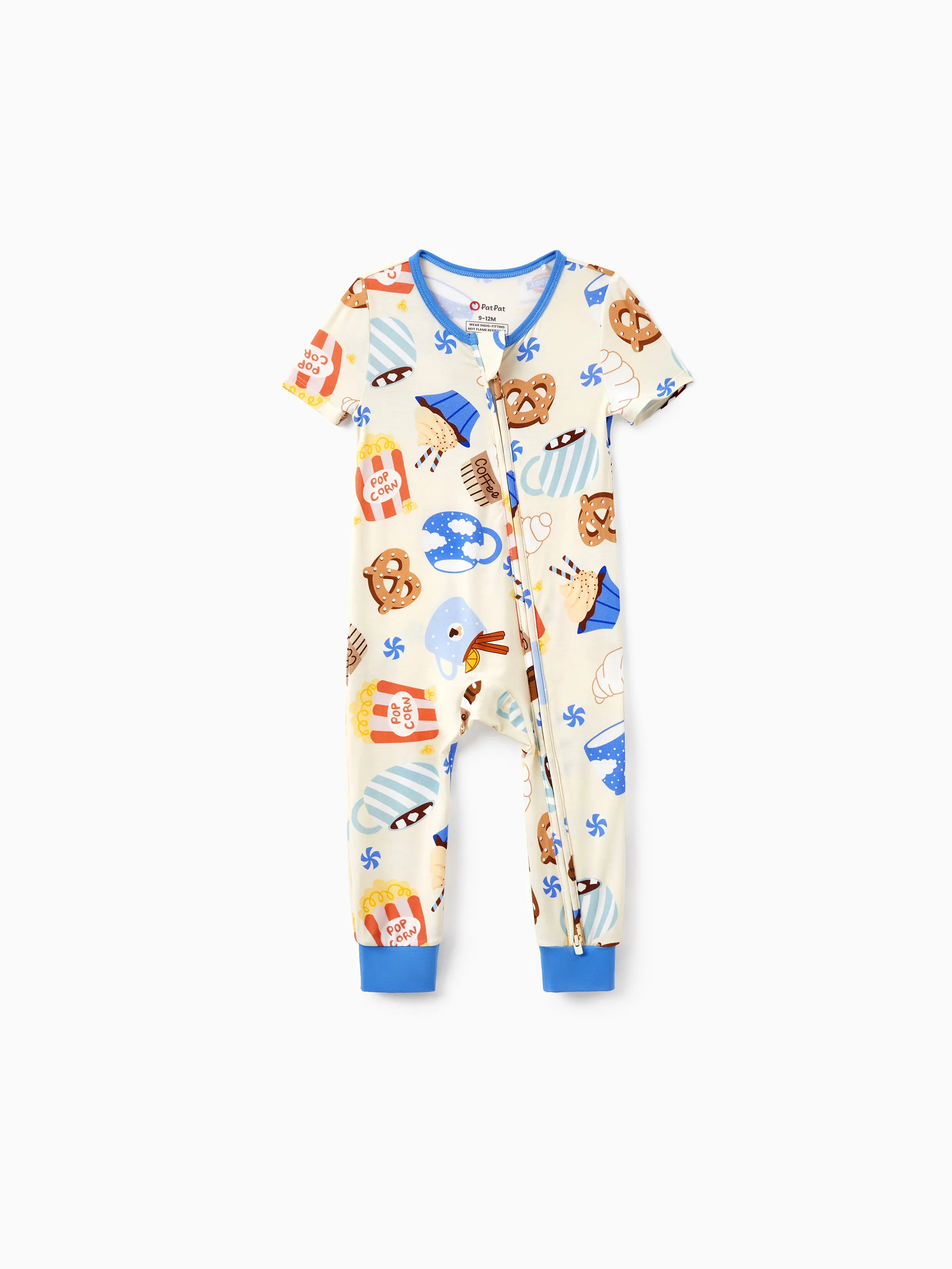 Daddy & Son Bamboo Pajamas Buttery Soft Bamboo Viscose PJs for Men Women Kids Toddler Baby, Cozy Dessert Print Short-sleeve Sleepwear Blue - Image 18