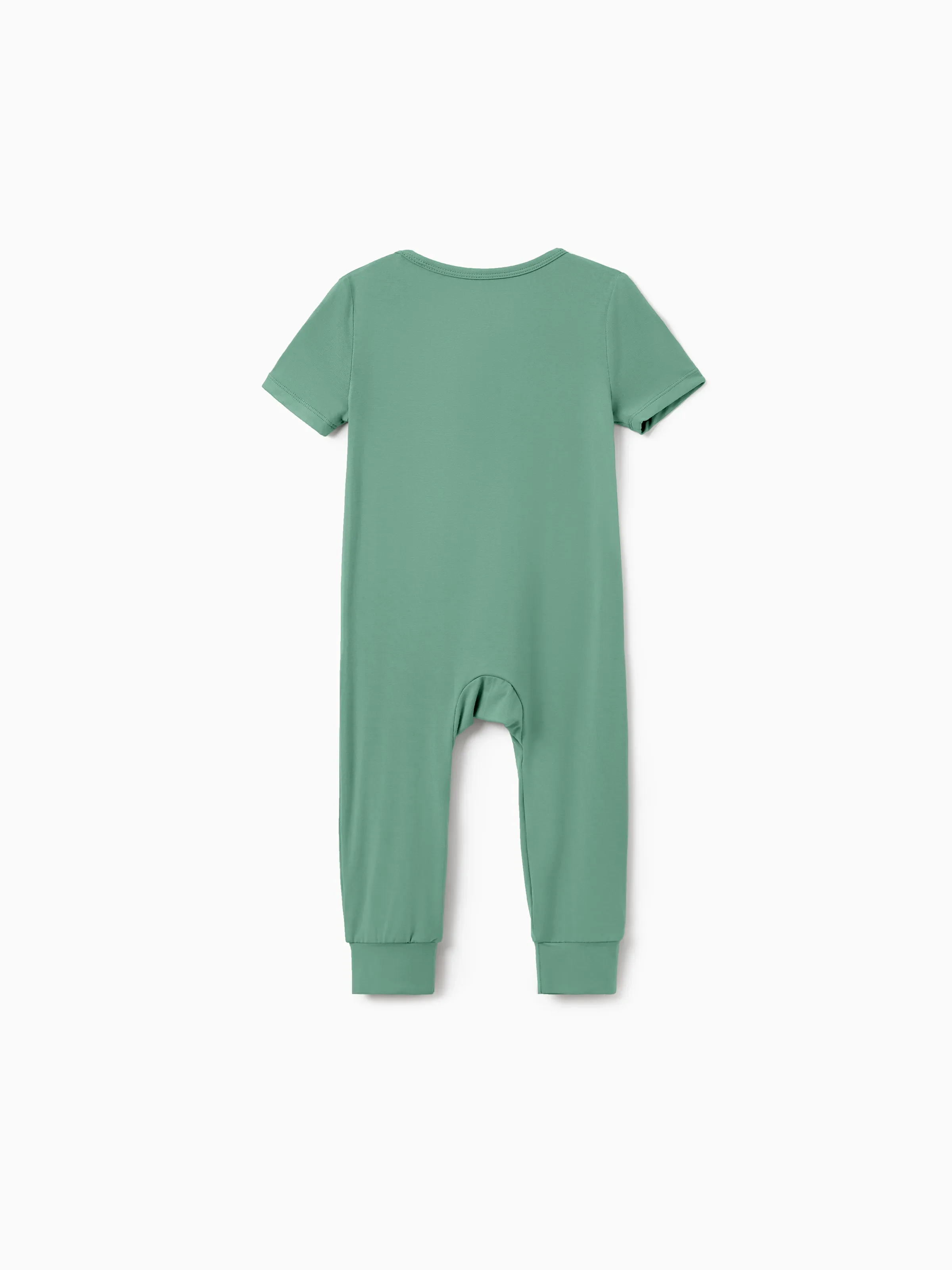 Daddy & Son Bamboo Pajamas Buttery Soft Bamboo Viscose PJs for Men Women Kids Toddler Baby, Solid Color Short Sleeve Shirt & Shorts Sleepwear Green - Image 15