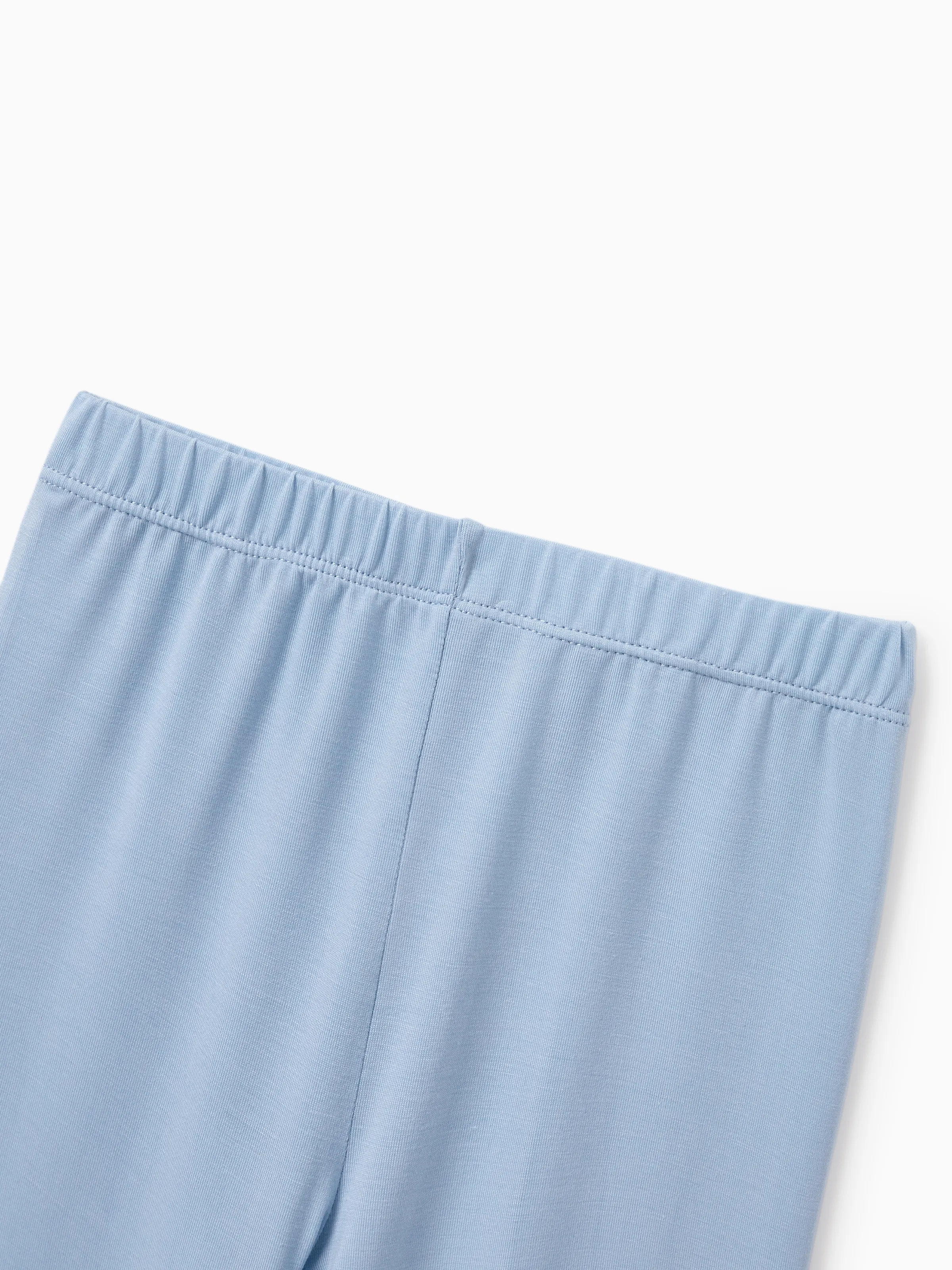Daddy & Son Bamboo Pajamas Soft Bamboo Viscose PJs for Men Women Kids Toddler Baby, Classic Blue Short-sleeve Sleepwear with Button-Down Shirt and Pants Blue grey - Image 11