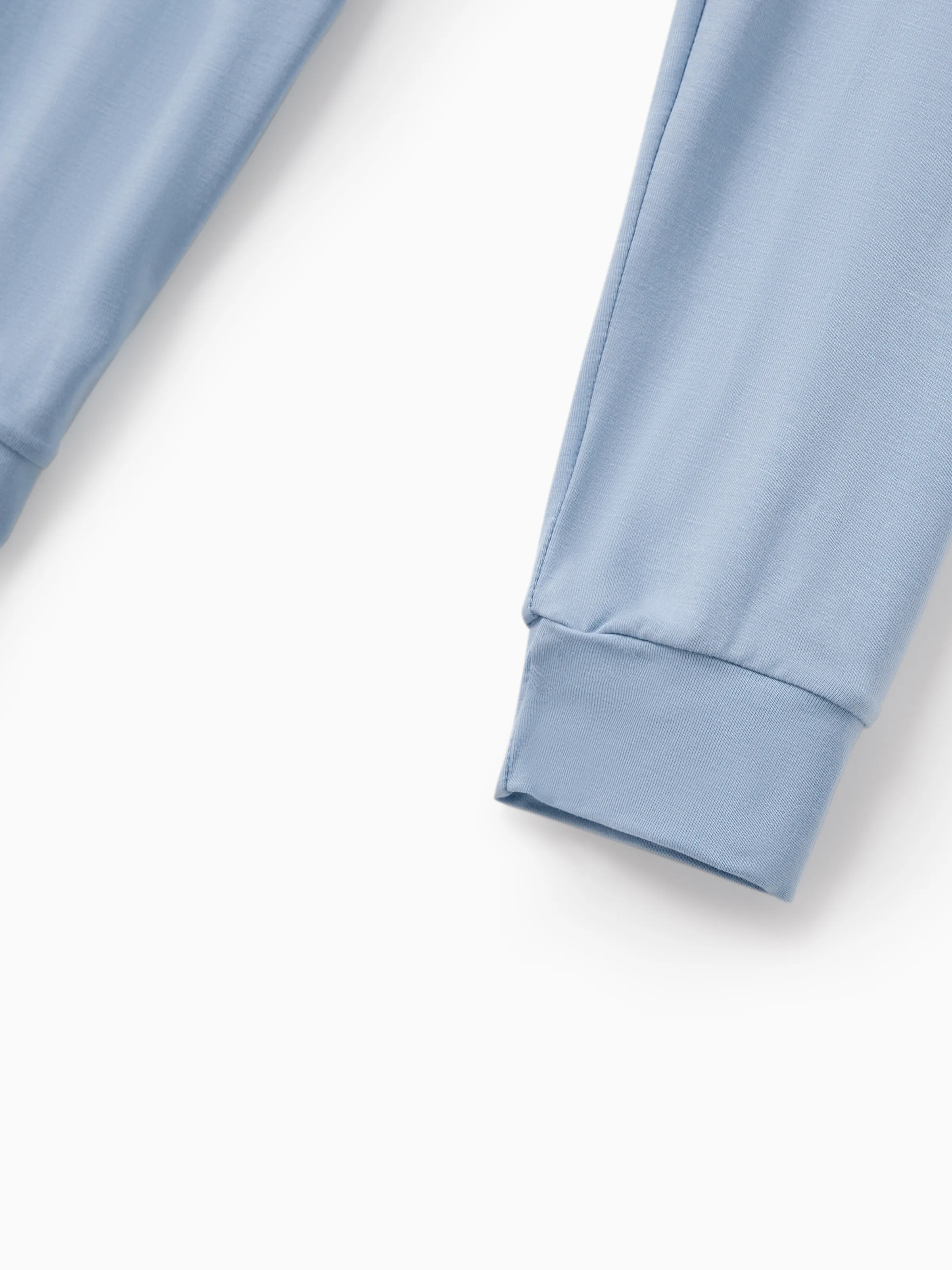 Daddy & Son Bamboo Pajamas Soft Bamboo Viscose PJs for Men Women Kids Toddler Baby, Classic Blue Short-sleeve Sleepwear with Button-Down Shirt and Pants Blue grey - Image 12