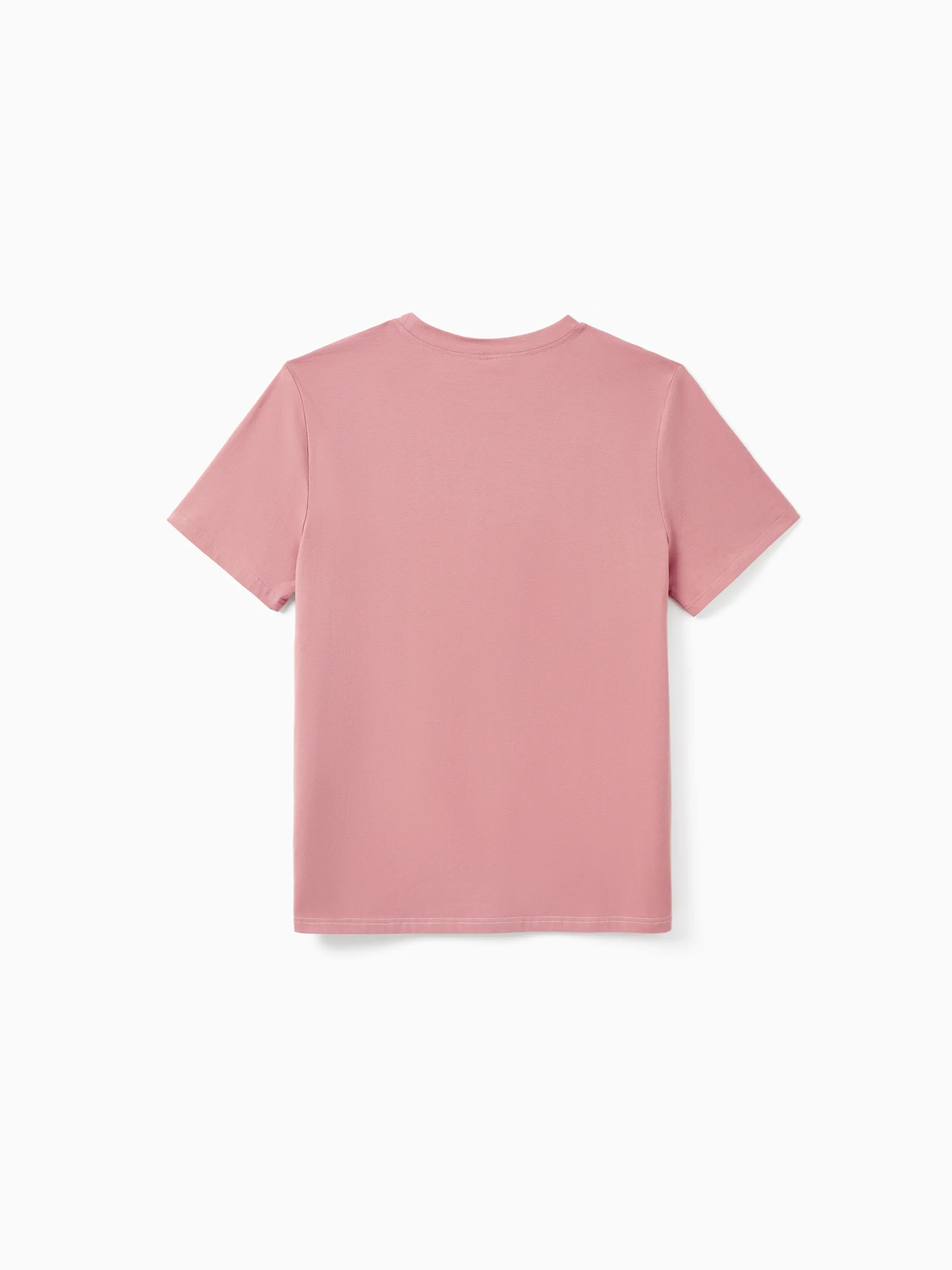 Daddy & Son Blue Cotton Colorblock Tee Shirt Set Pink - Image 4