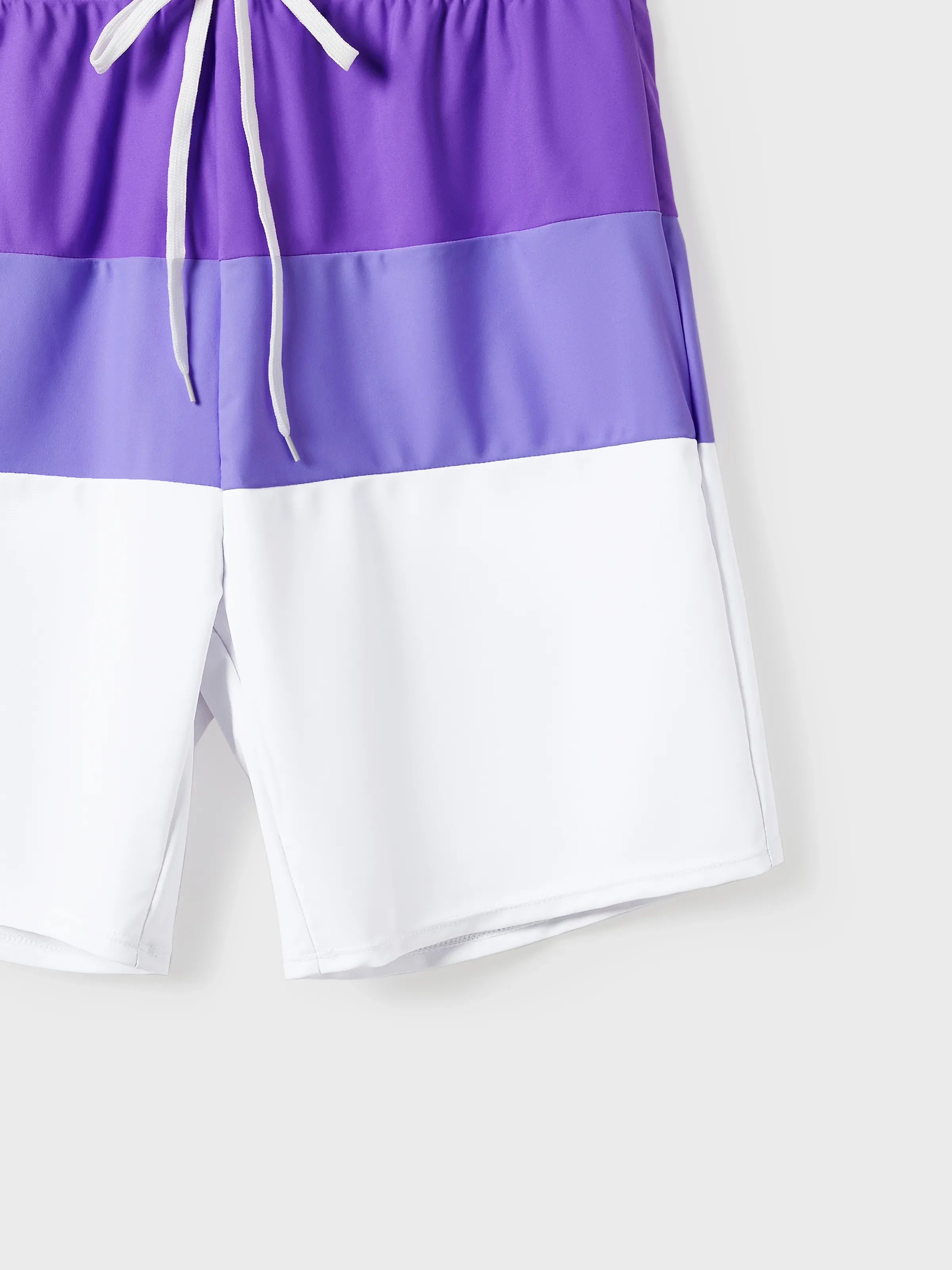 Daddy & Son Color-block Swim Trunks (Quick-Dry) ColorBlock - Image 5