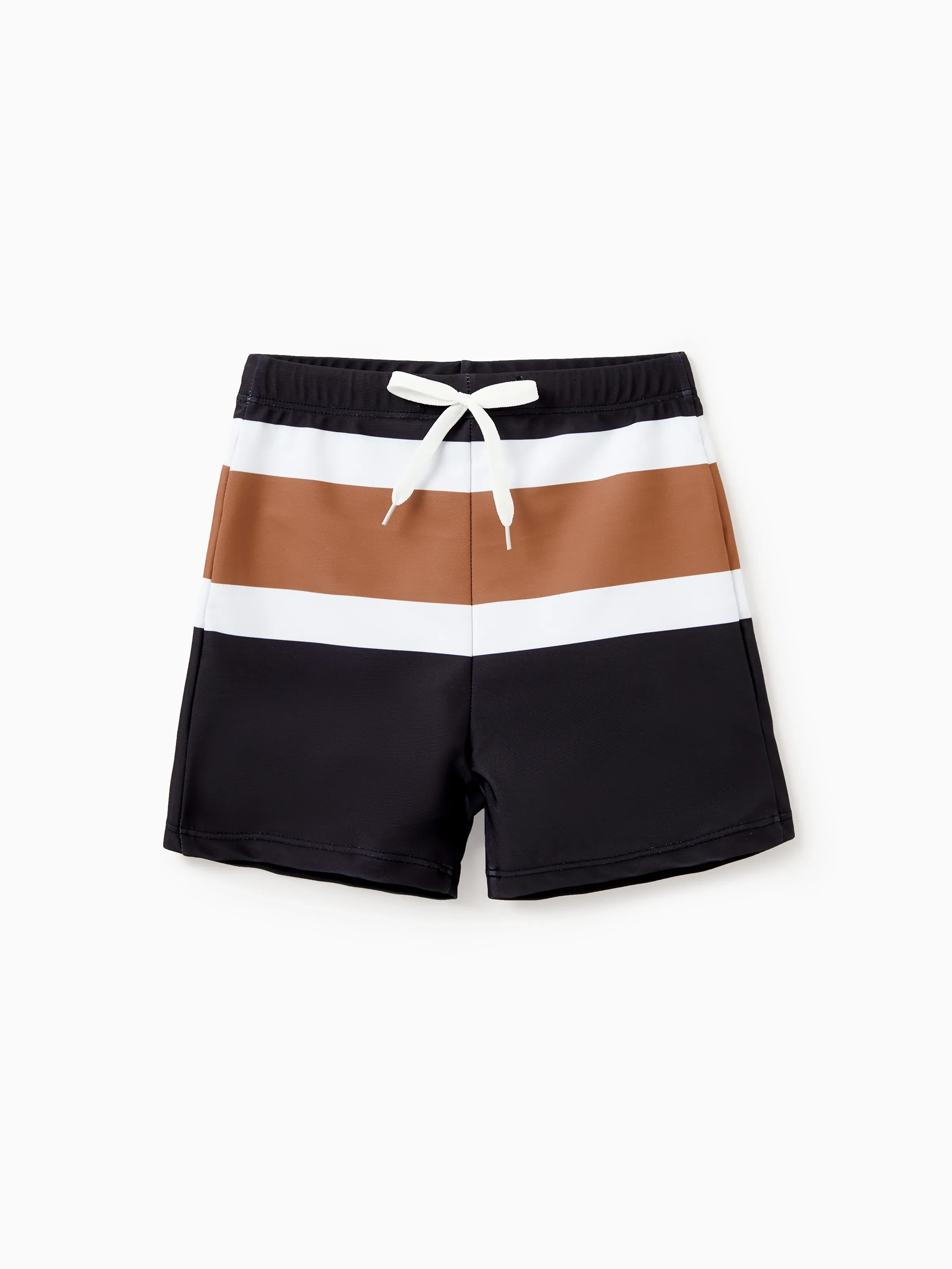 Daddy & Son Color Block Swimsuits Striped Bikini & Swim Trunks Set Color block - Image 8