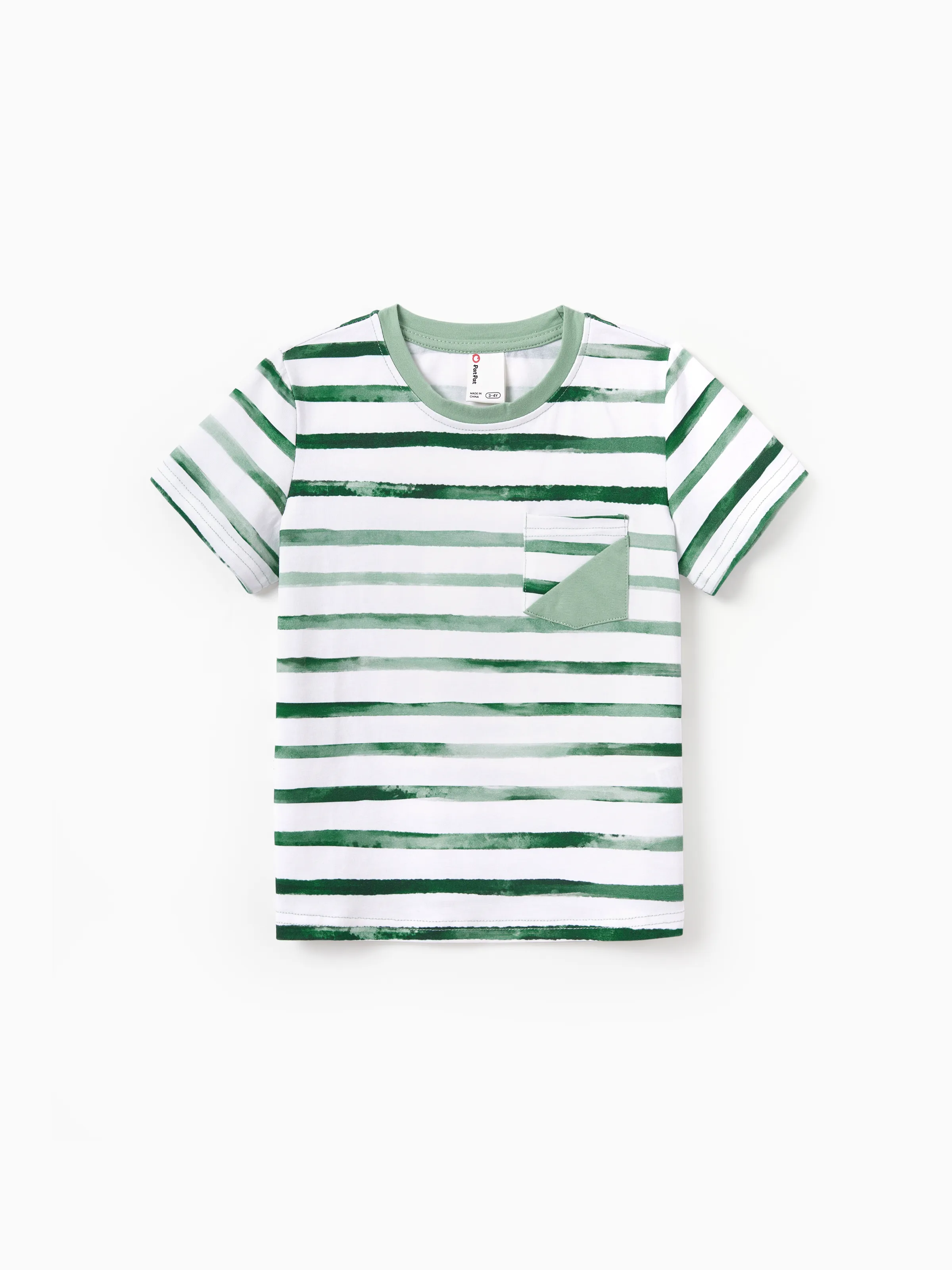 Daddy & Son Cotton Outfits Set Green Striped T-Shirt and Dress Set for Dad, Mom, Kids & Baby, Perfect for Summer Family Outings & Photos Green - Image 13