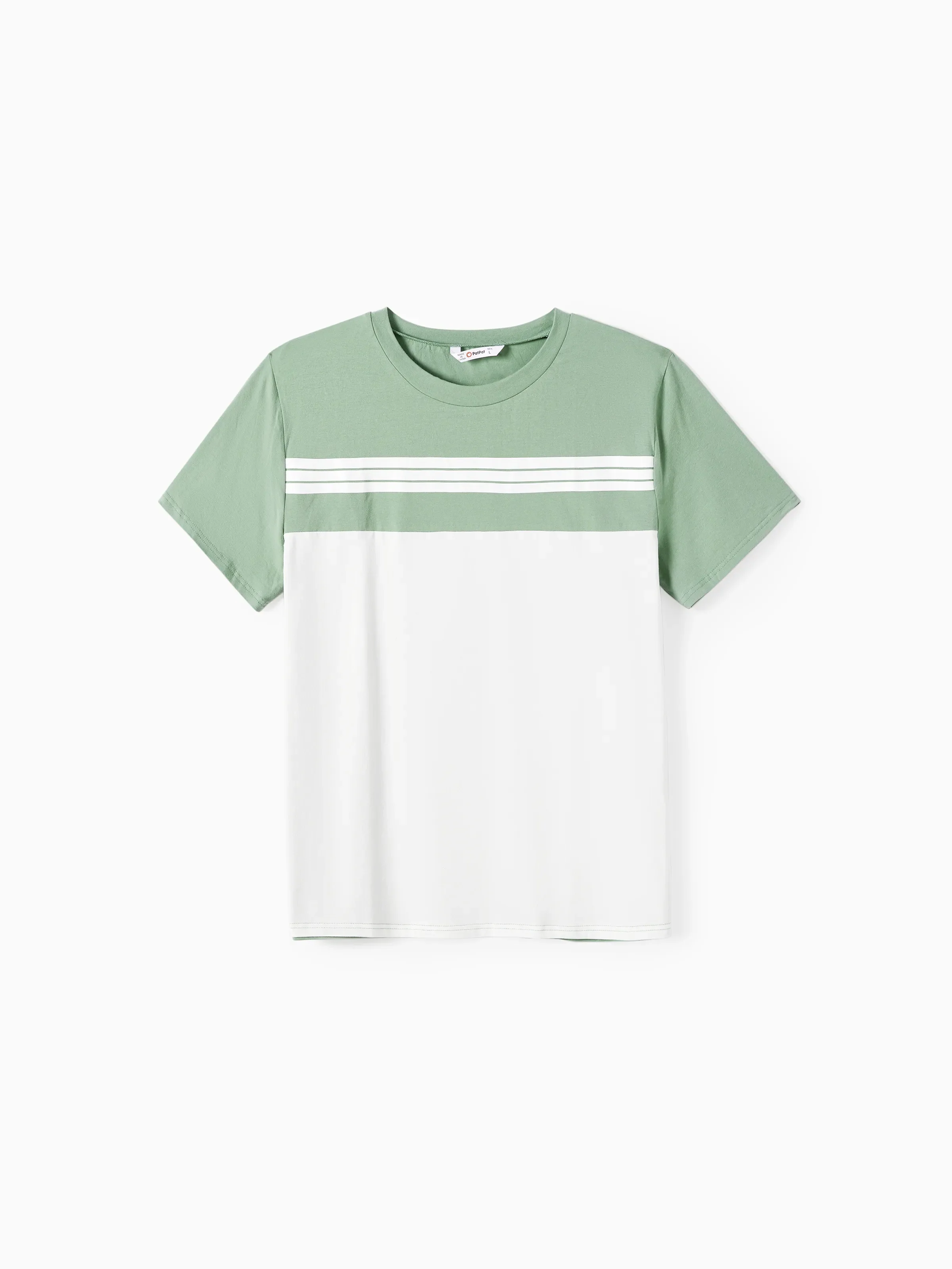 Daddy & Son Elegant Broken Flower Matching T-Shirt Outfits for Family, Medium Thickness Green - Image 3