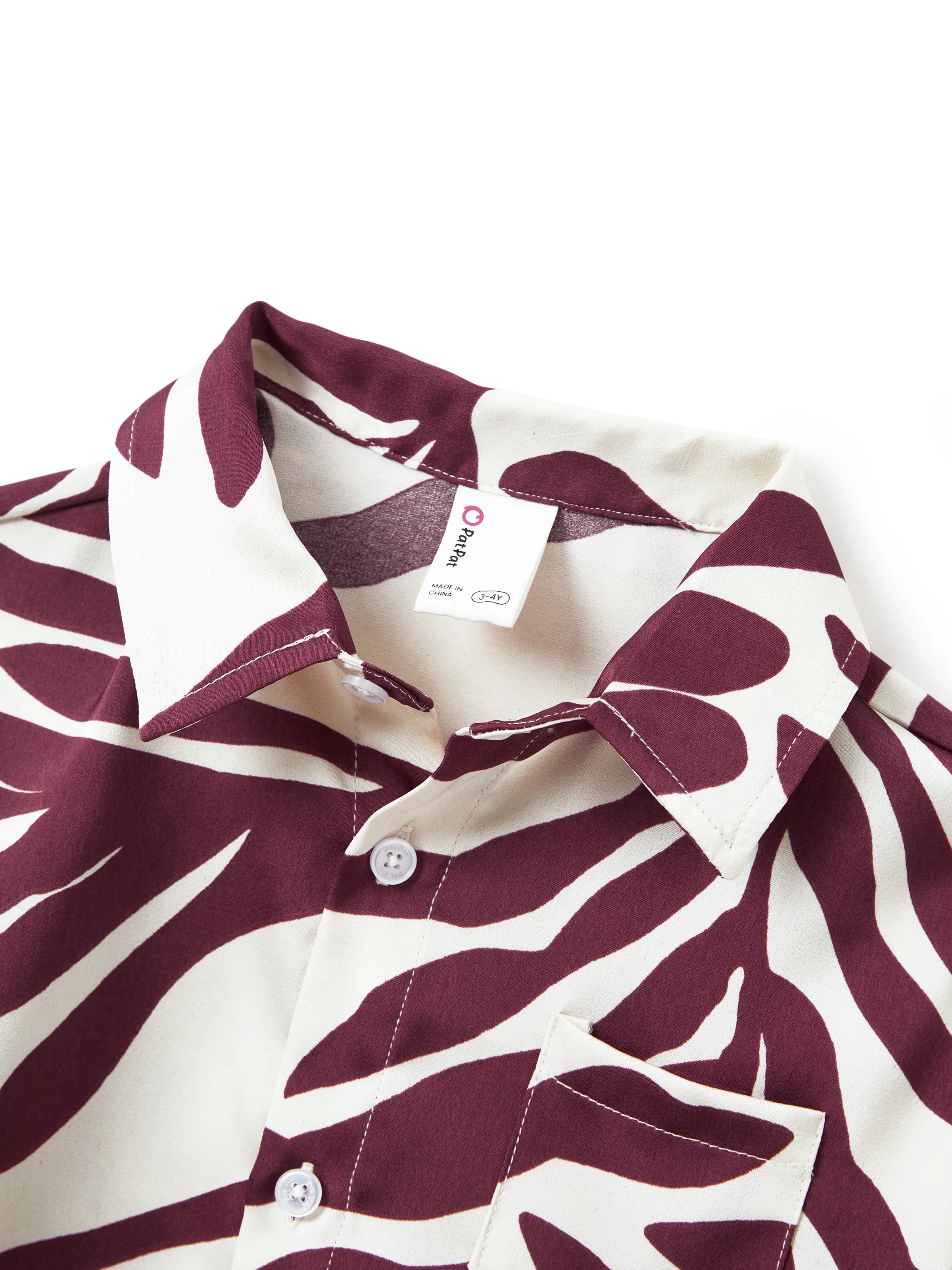 Daddy & Son Outfits Red Leaf Print Shirts for Hawaii/Cruise/Resort/Casual Wear White - Image 10