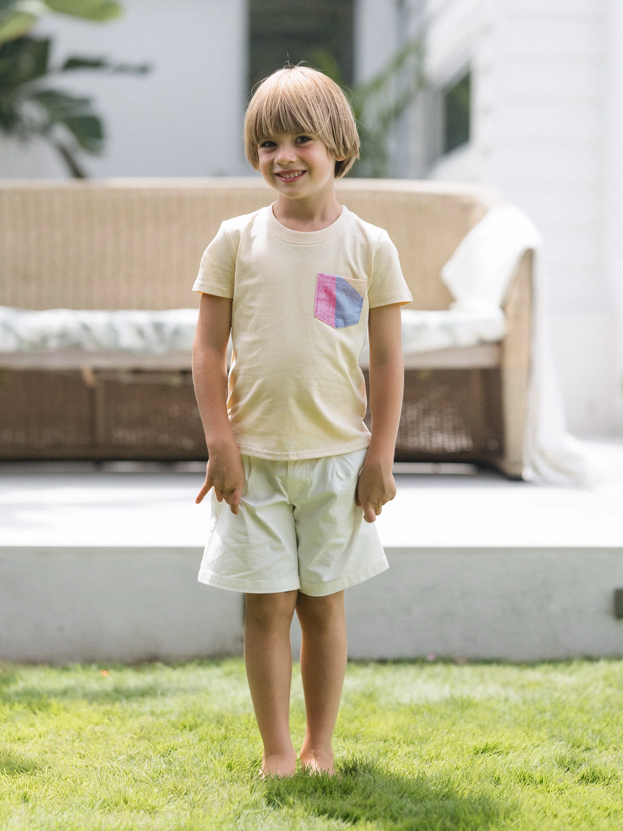 Daddy & Son Outfits Set Colorblock Sleeveless Strappy Dress or Short-sleeve T-shirt Multi-color - Image 11