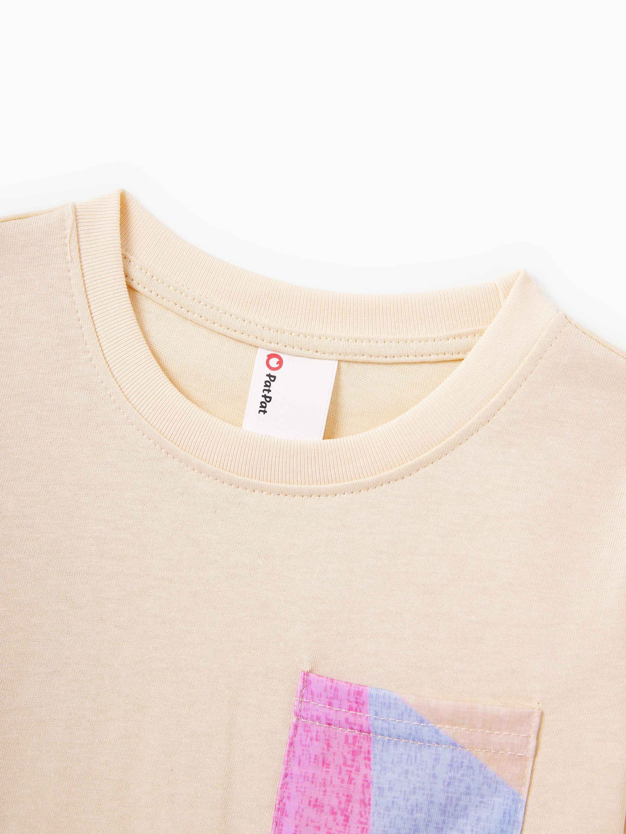 Daddy & Son Outfits Set Colorblock Sleeveless Strappy Dress or Short-sleeve T-shirt Multi-color - Image 15