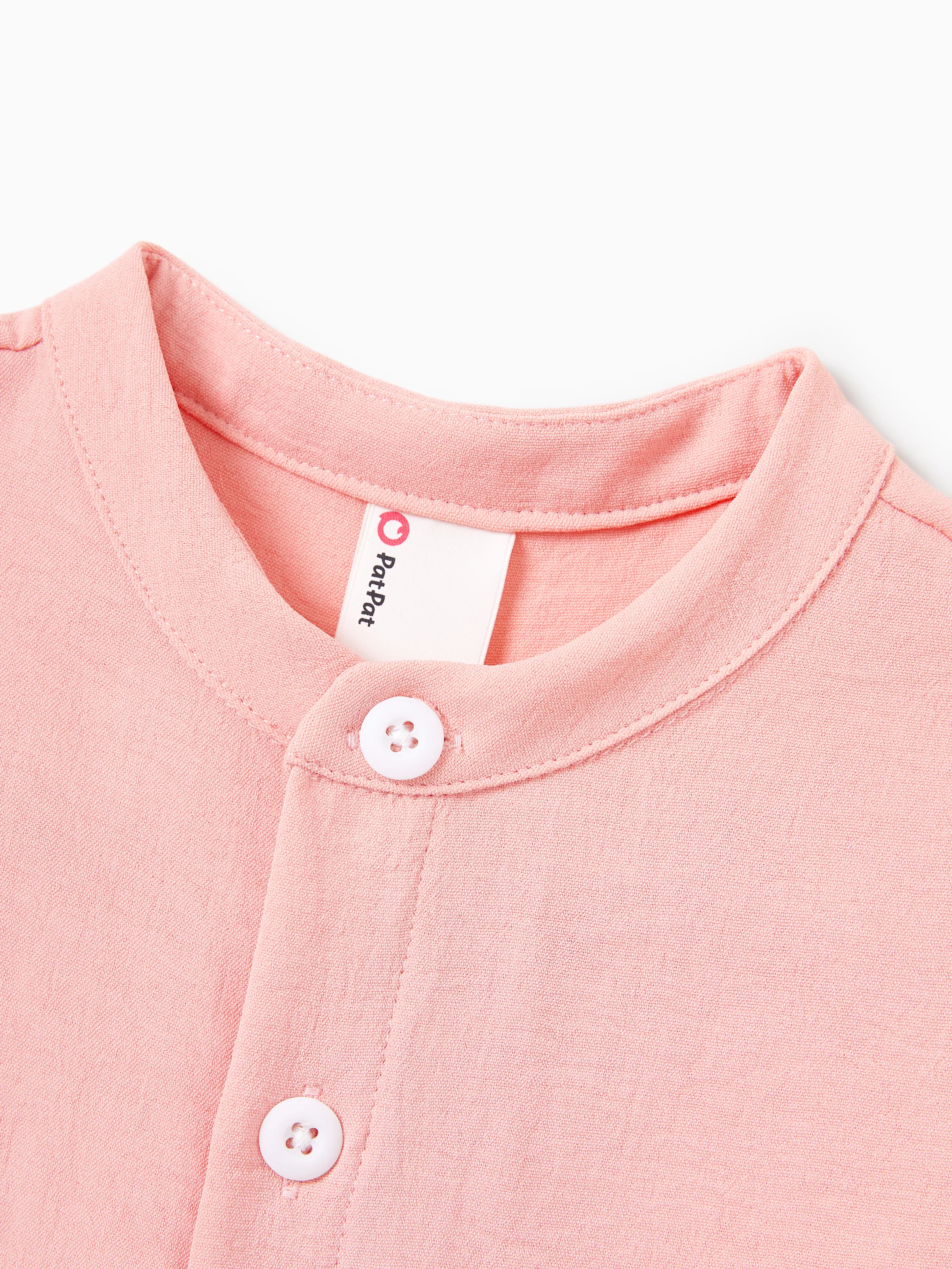 Daddy & Son Pink Outfits, Solid Color Shirts for Dad & Son, Perfect for Summer Family Outings and Photos - Image 10