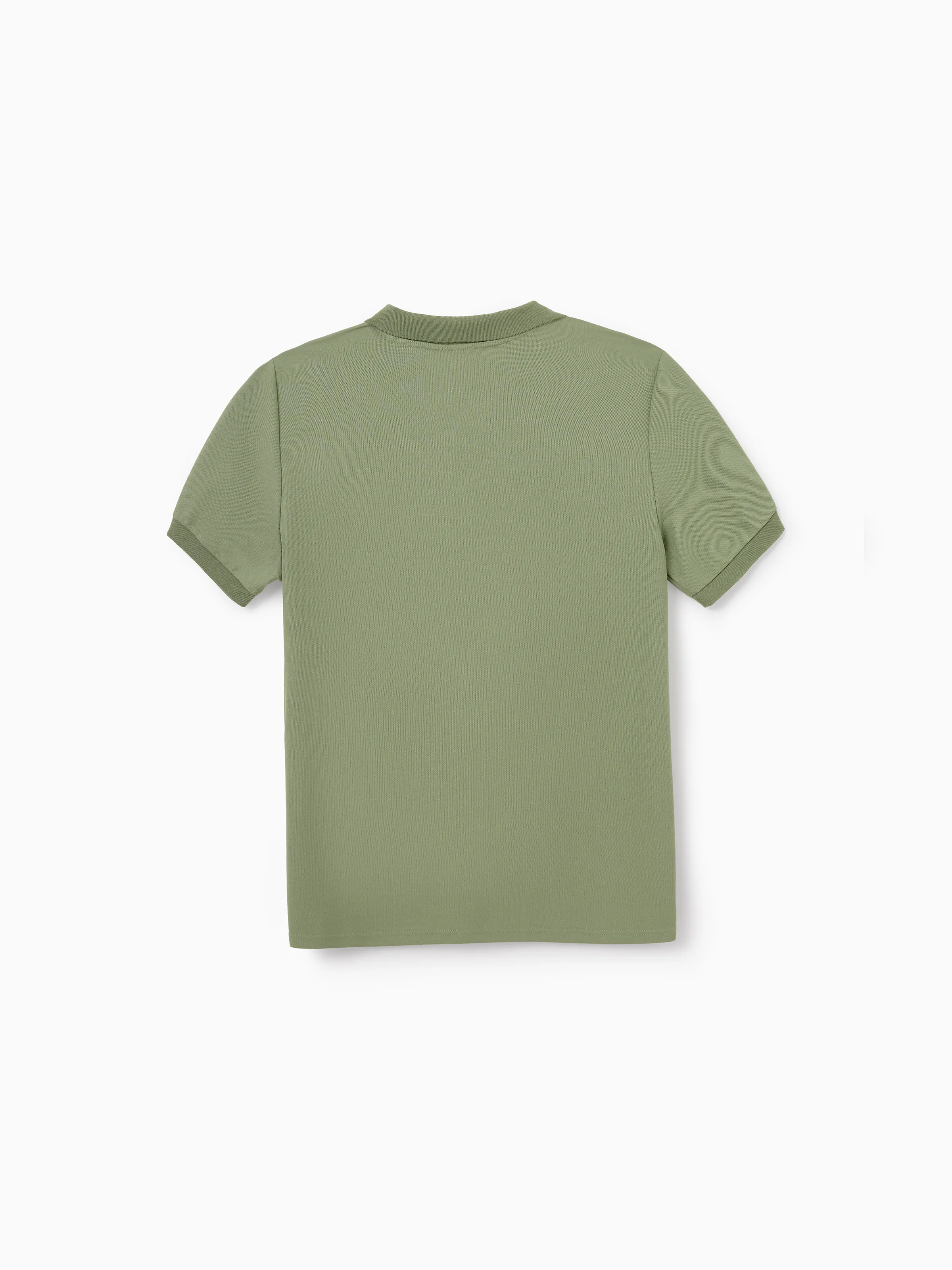 Daddy & Son Polo Collar Short-sleeve Shirt or V-neck Strappy Mesh Dress Green - Image 7