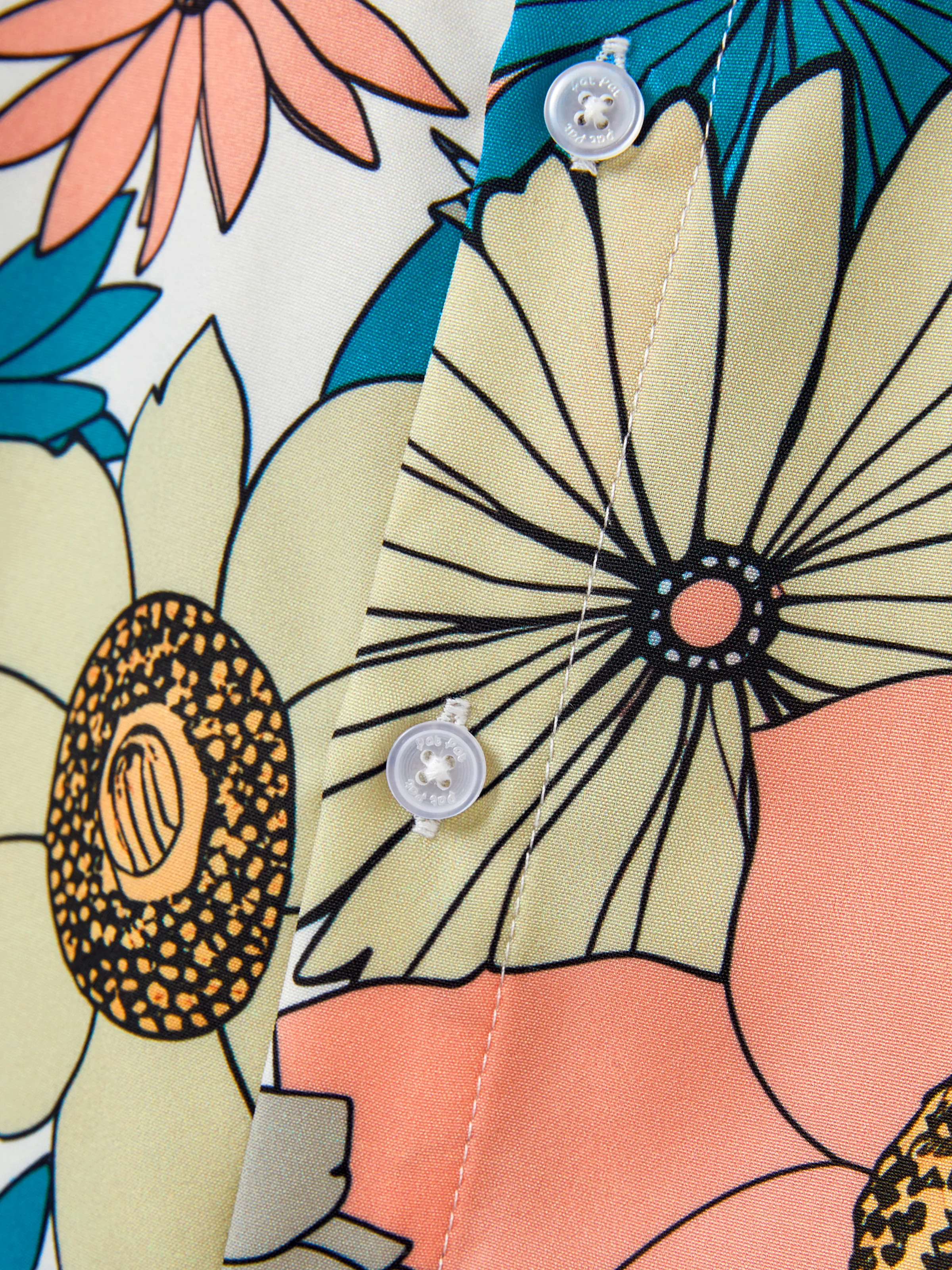 Daddy & Son Set Sun Flower Print Short-sleeve Collar Shirt for Summer Vacation Multi-color - Image 12
