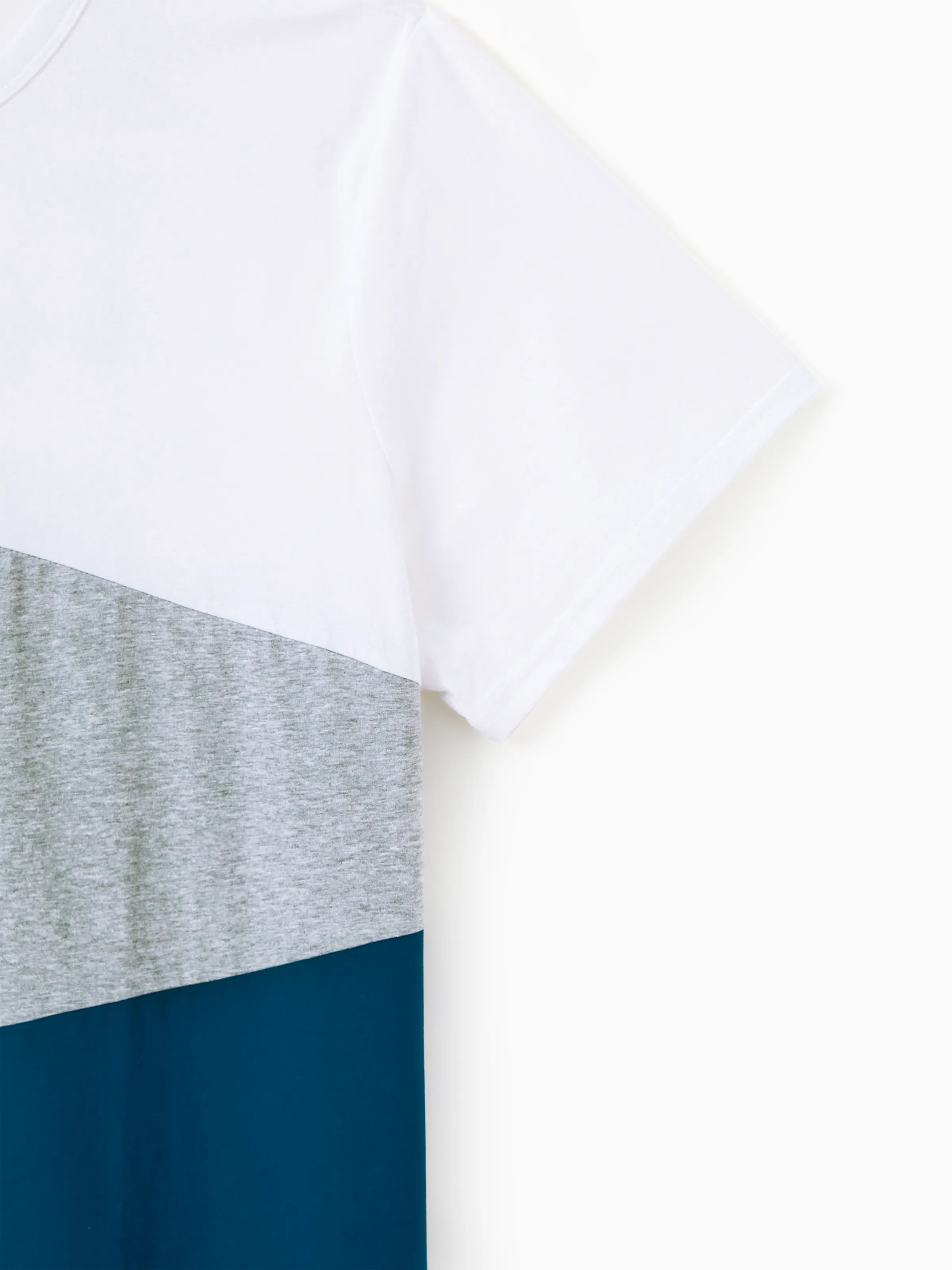 Daddy & Son Short-sleeve Colorblock T-shirts Sets Azure- - Image 6