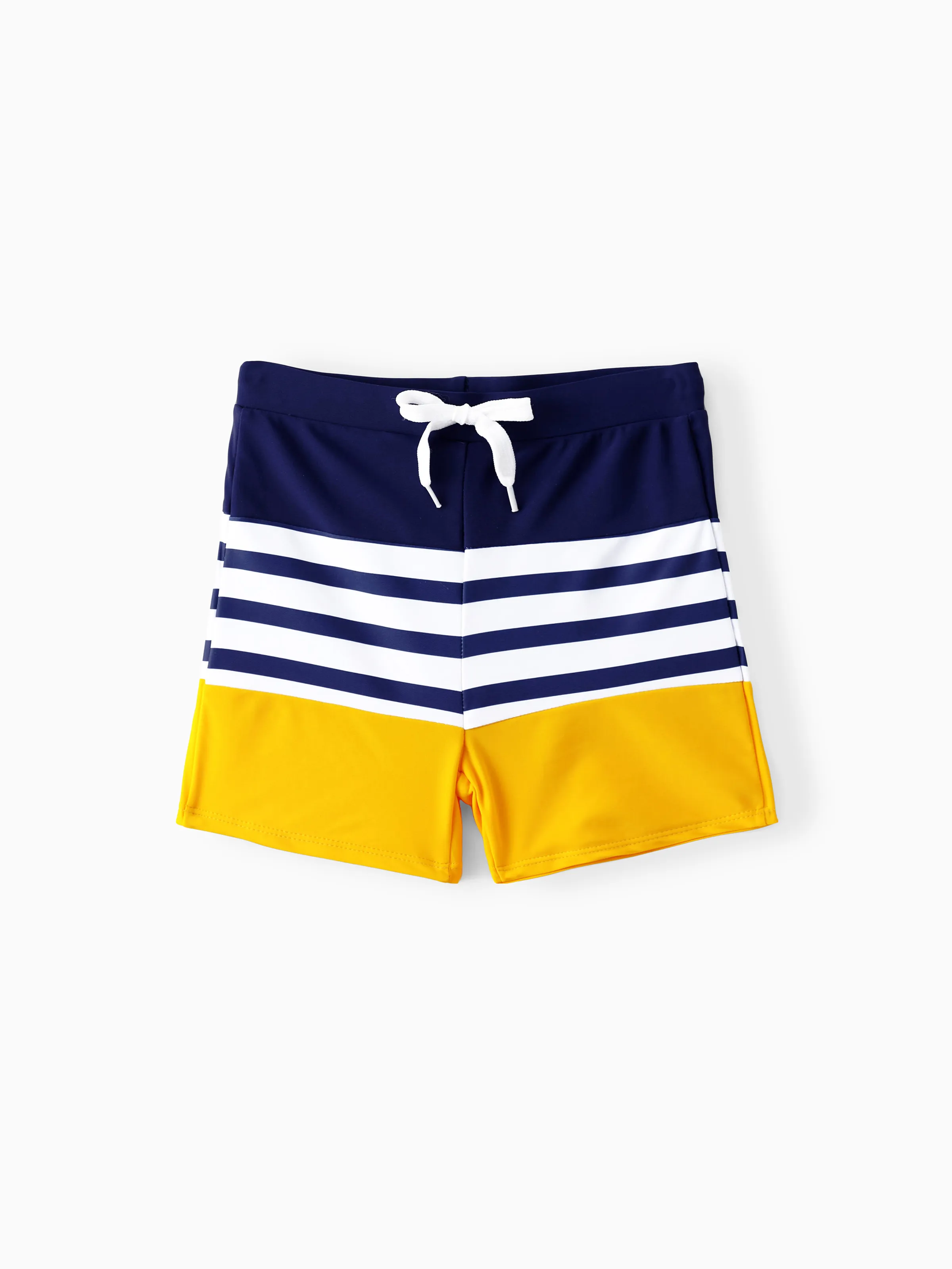 Daddy & Son Stripe & Colorblock Swim Trunks Shorts ColorBlock - Image 8