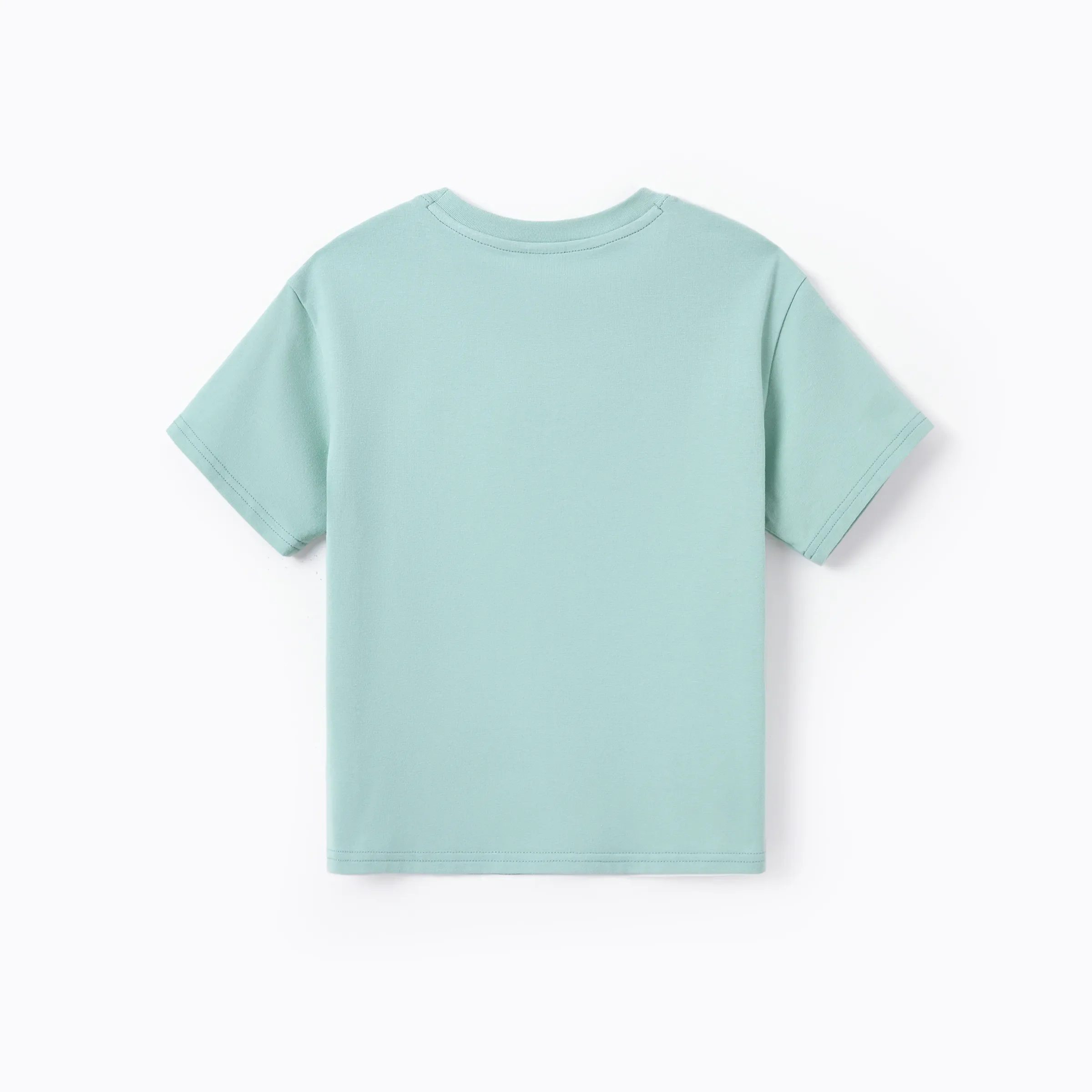 Daddy & Son T-Shirt & Dress Set Polka Dot Puff-sleeve Dress for Mom, Daughter & Baby, Color Block Cotton Tee for Dad & Son, Perfect for Family Outings & Photos Light Green - Image 14