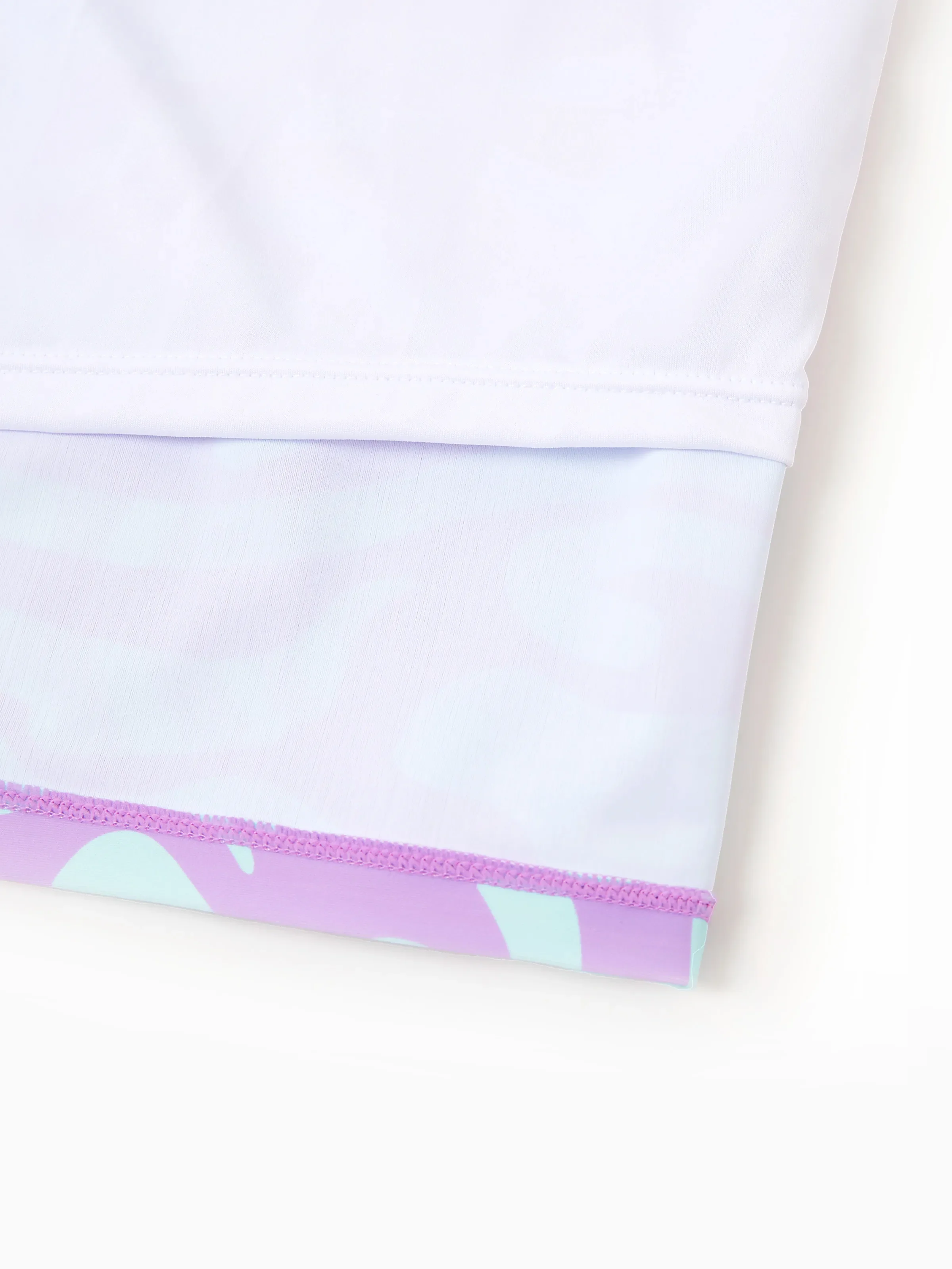 Daddy & Son Trendy Purple & Blue Wave Print Swim Trunks Purple - Image 7