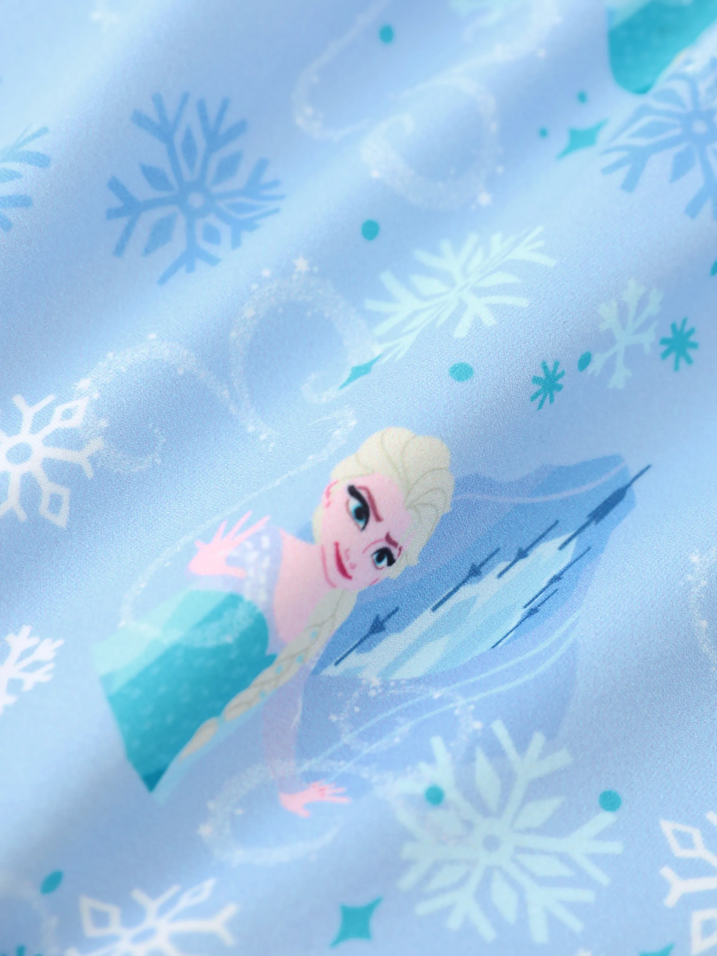 Disney Frozen Toddler Girl Elsa 2pcs Stripe Ruffle Top and Leggings Set Blue - Image 2