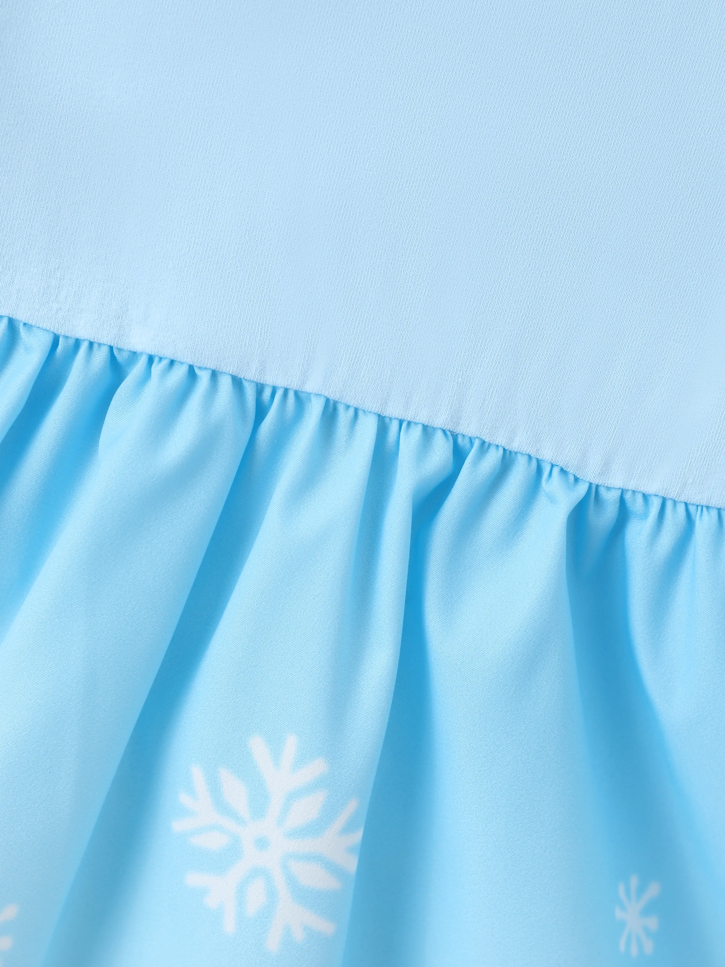 Disney Frozen Toddler Girl Elsa Colorblock Flutter-sleeve Ruffle Dress Light Blue - Image 8