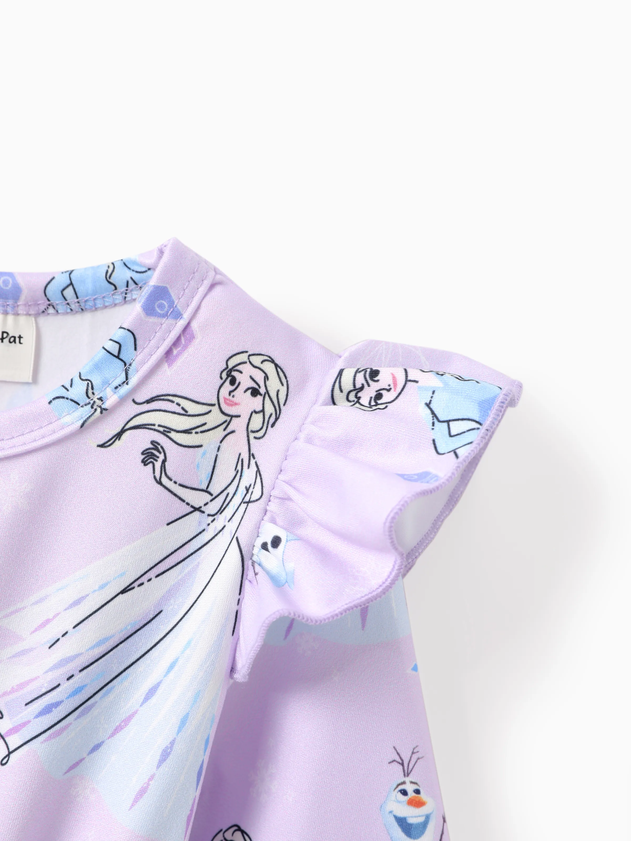 Disney Frozen Toddler Girl Elsa Flutter-sleeve Dress Light Purple - Image 5