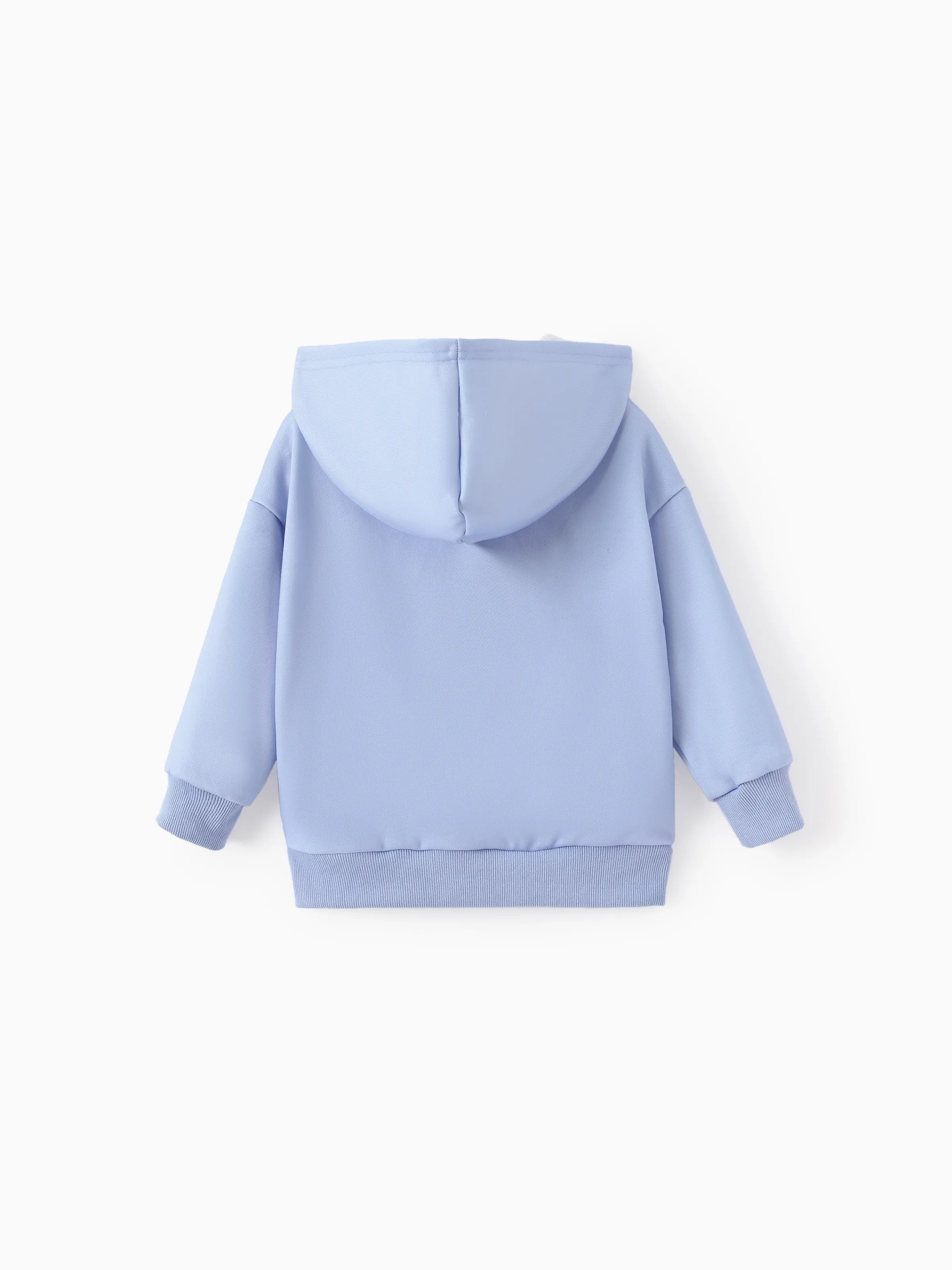 Disney Frozen Toddler Girl Elsa Front Zipper Closure and Kangaroo Pocket Hooded Jacket Blue - Image 3
