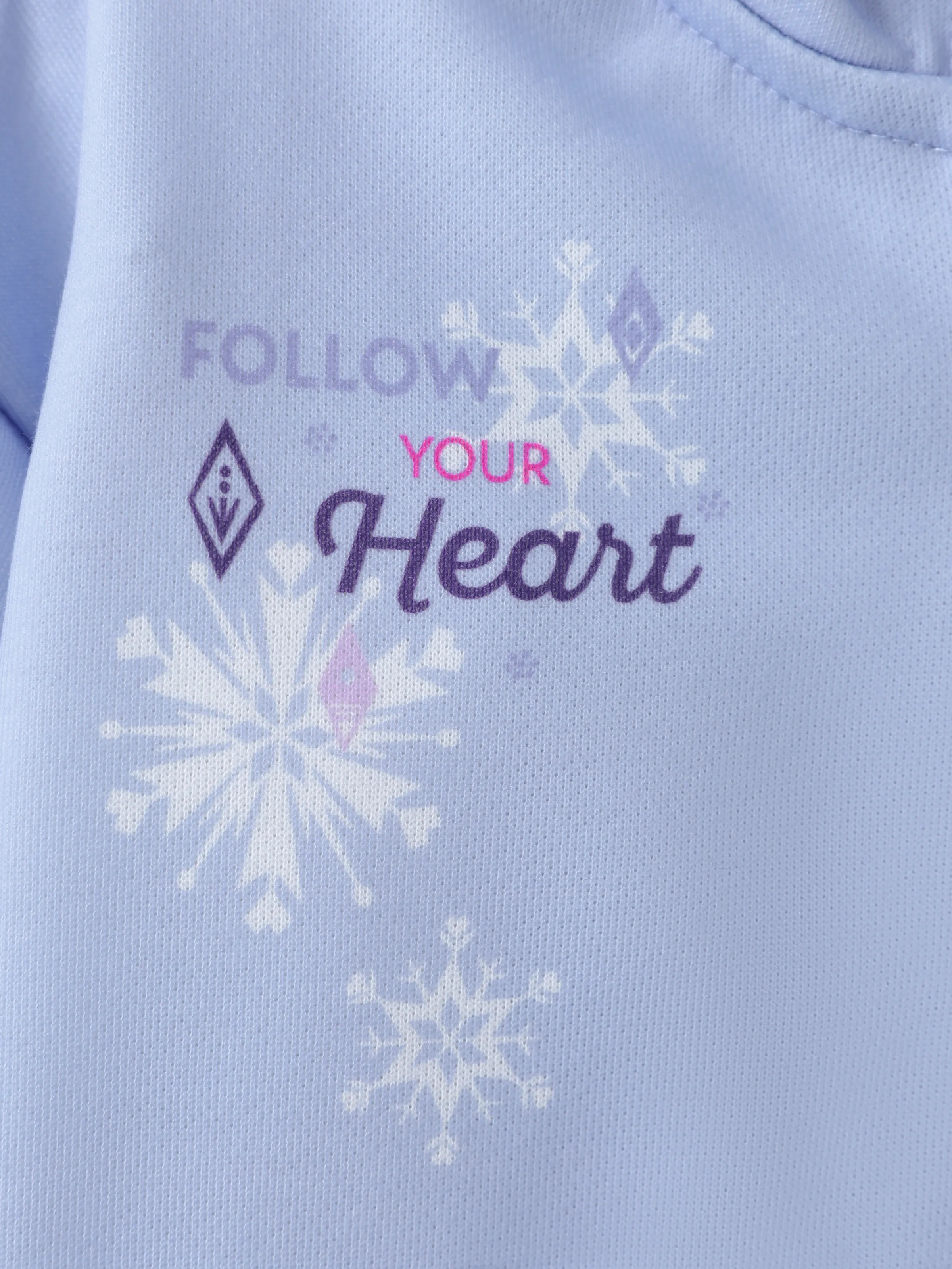 Disney Frozen Toddler Girl Elsa Front Zipper Closure and Kangaroo Pocket Hooded Jacket Blue - Image 5