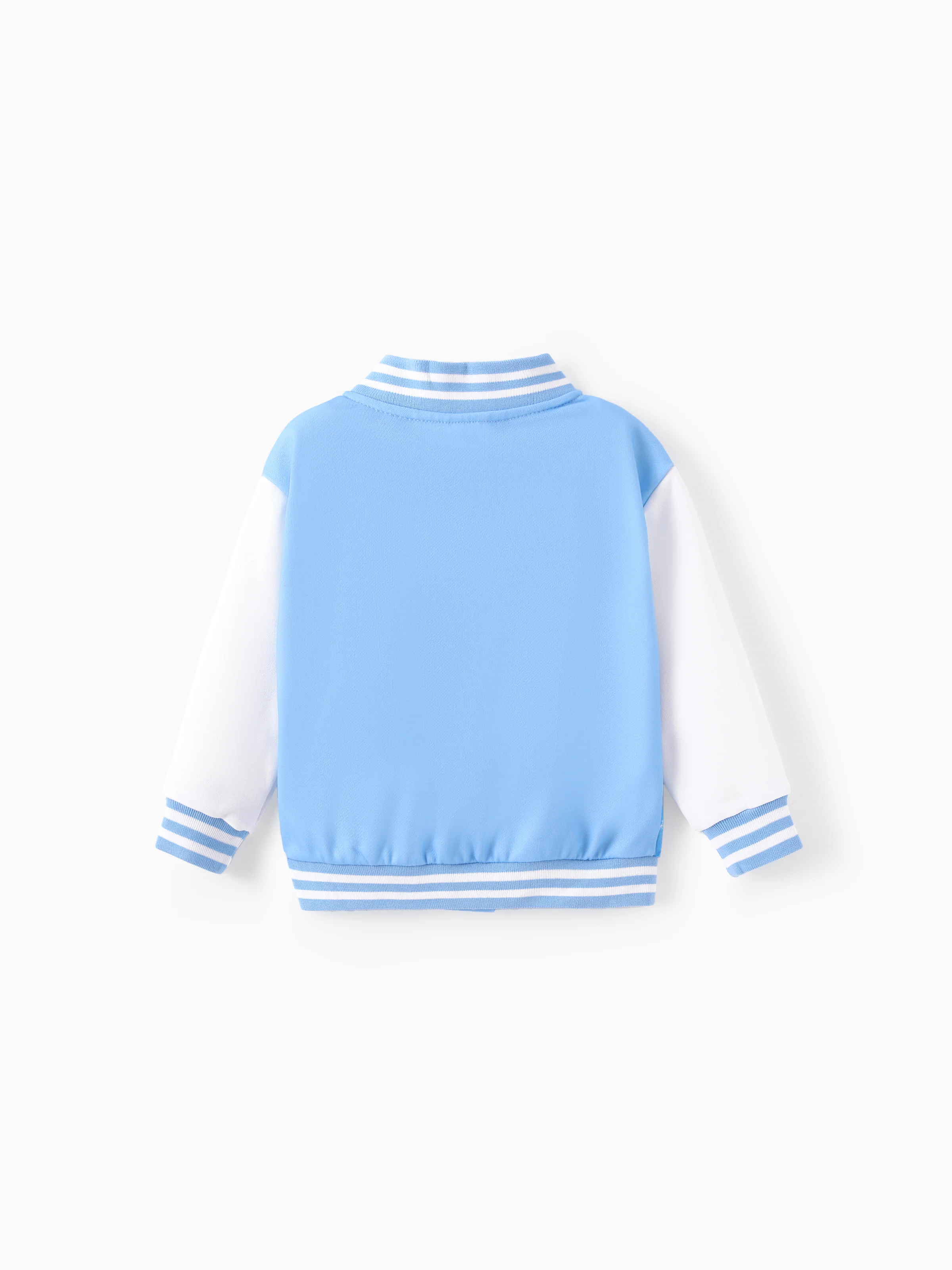 Disney Frozen Toddler Girl Elsa Snap Button Closure Colorblock Jacket Blue - Image 3