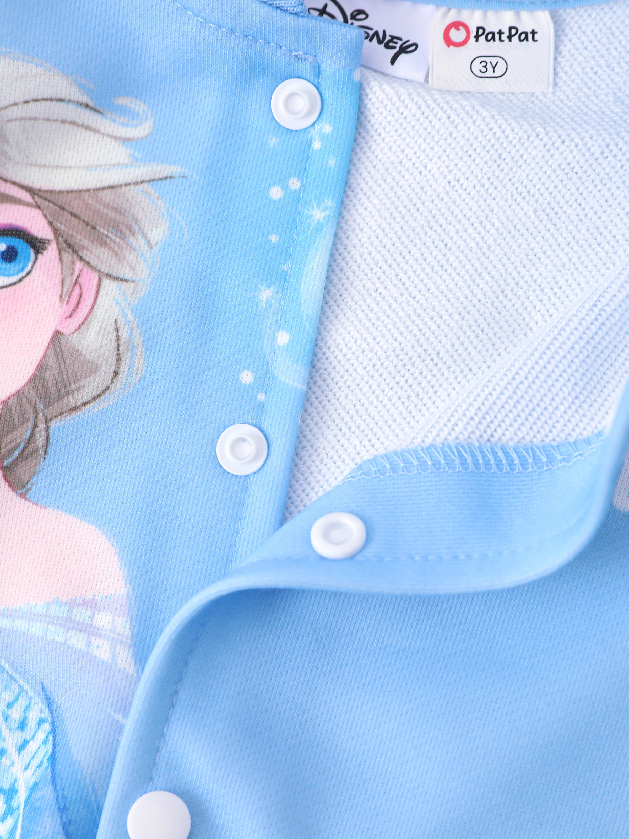 Disney Frozen Toddler Girl Elsa Snap Button Closure Colorblock Jacket Blue - Image 9