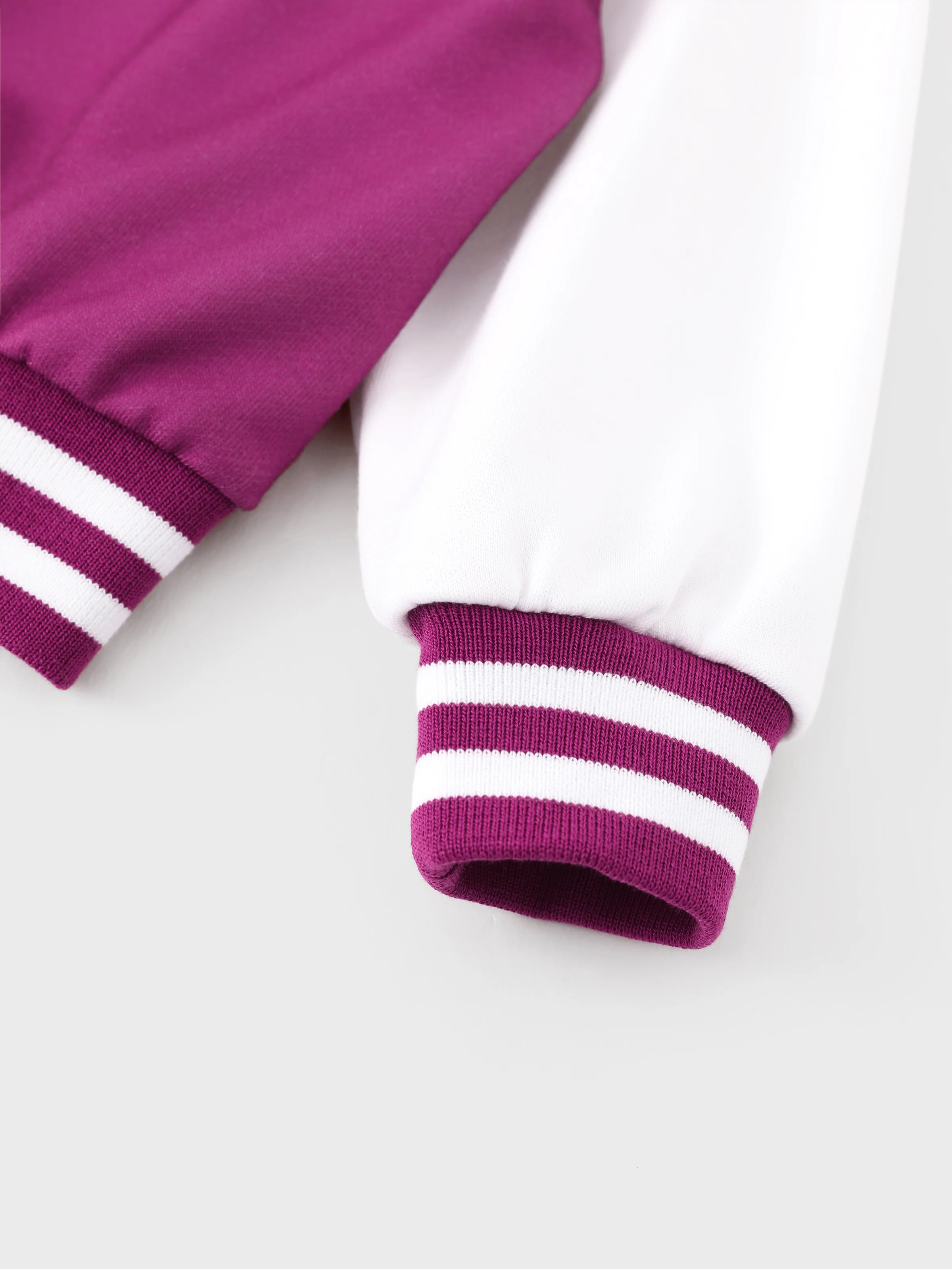 Disney Frozen Toddler Girl Elsa & Anna Snap Button Closure Colorblock Jacket Deep Magenta - Image 4