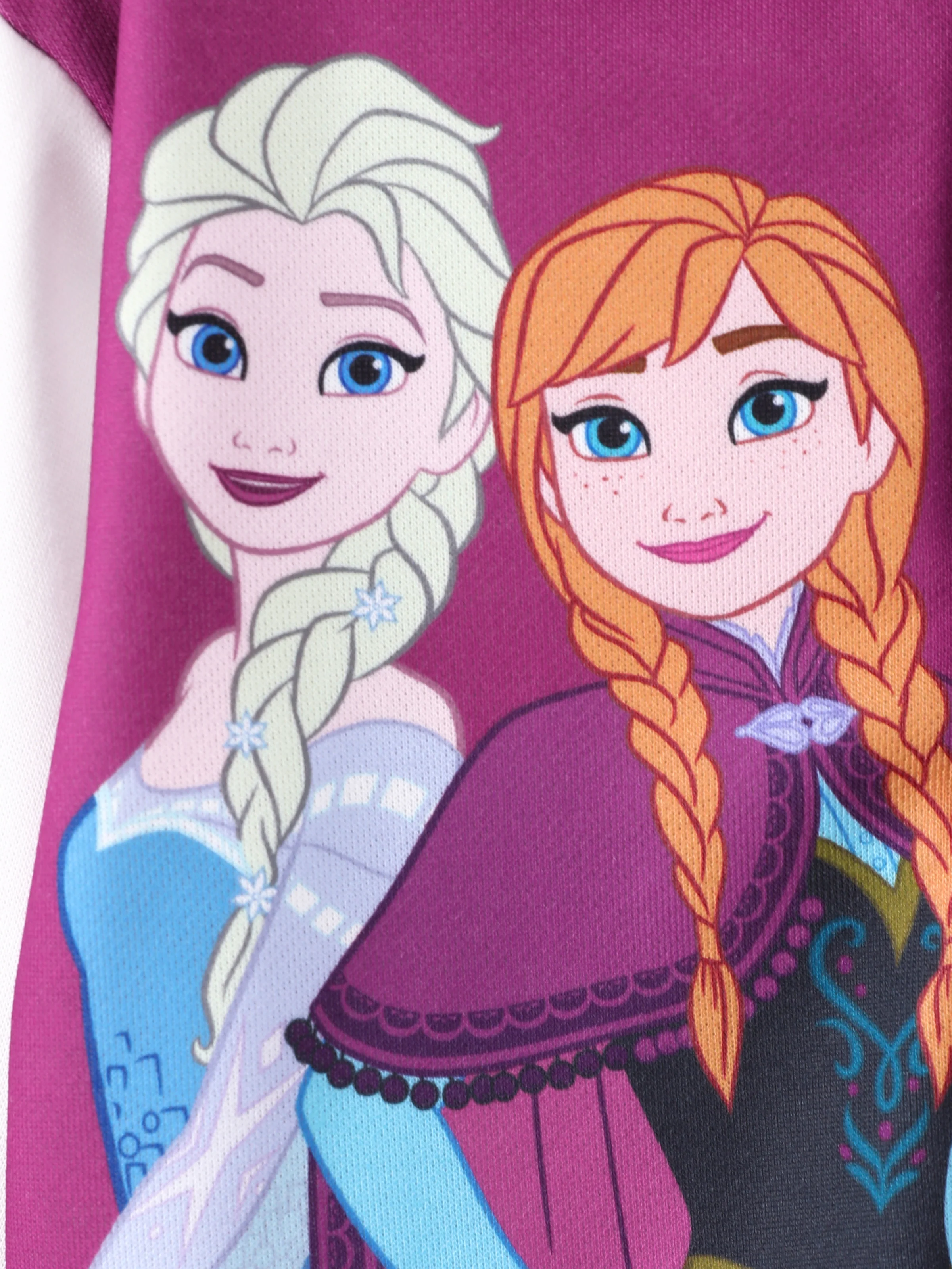 Disney Frozen Toddler Girl Elsa & Anna Snap Button Closure Colorblock Jacket Deep Magenta - Image 6
