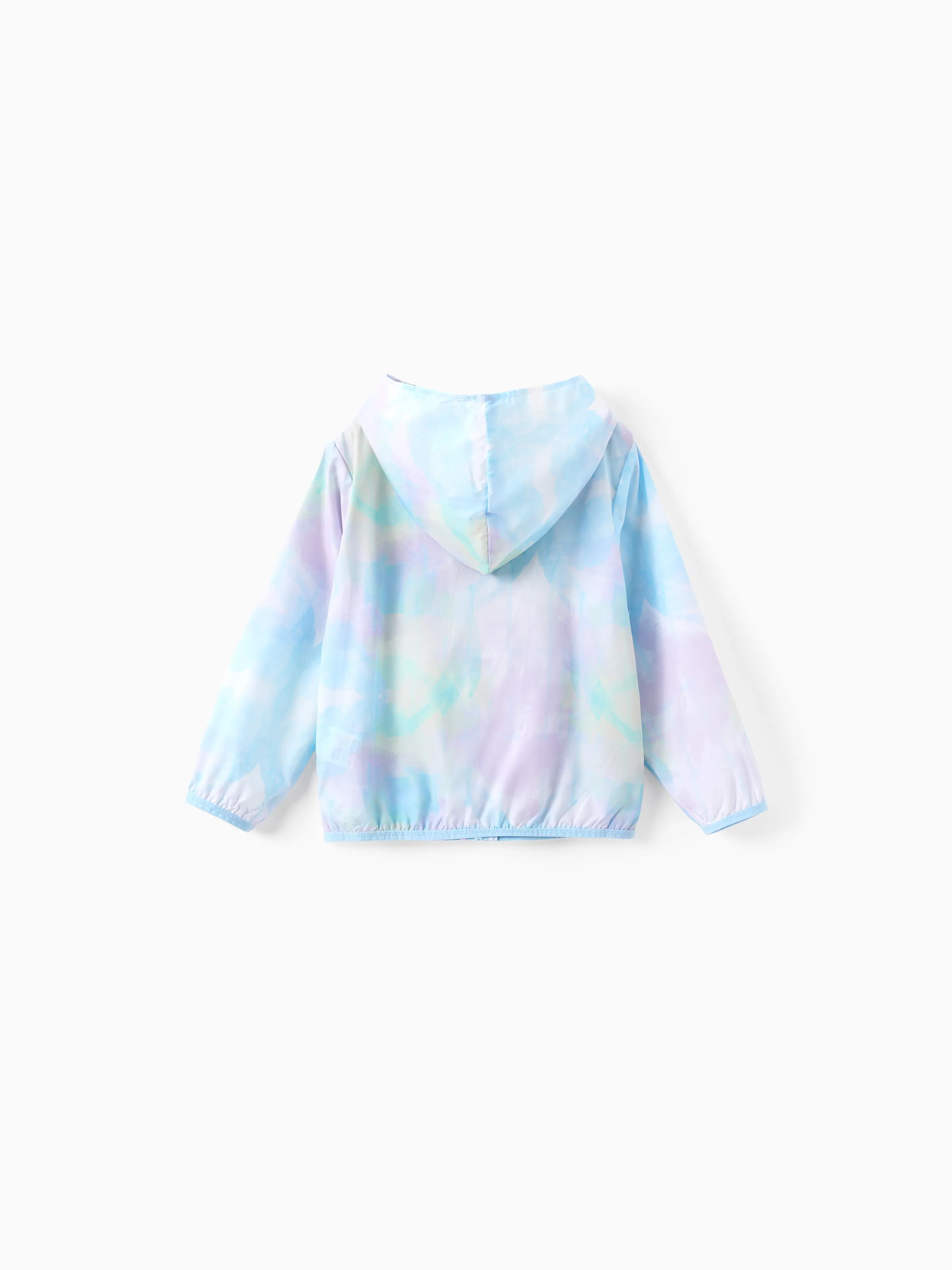 Disney Frozen Toddler Girl Elsa Tie-dyed print Zipper Hooded Sun Protection Jacket Multi-color - Image 2