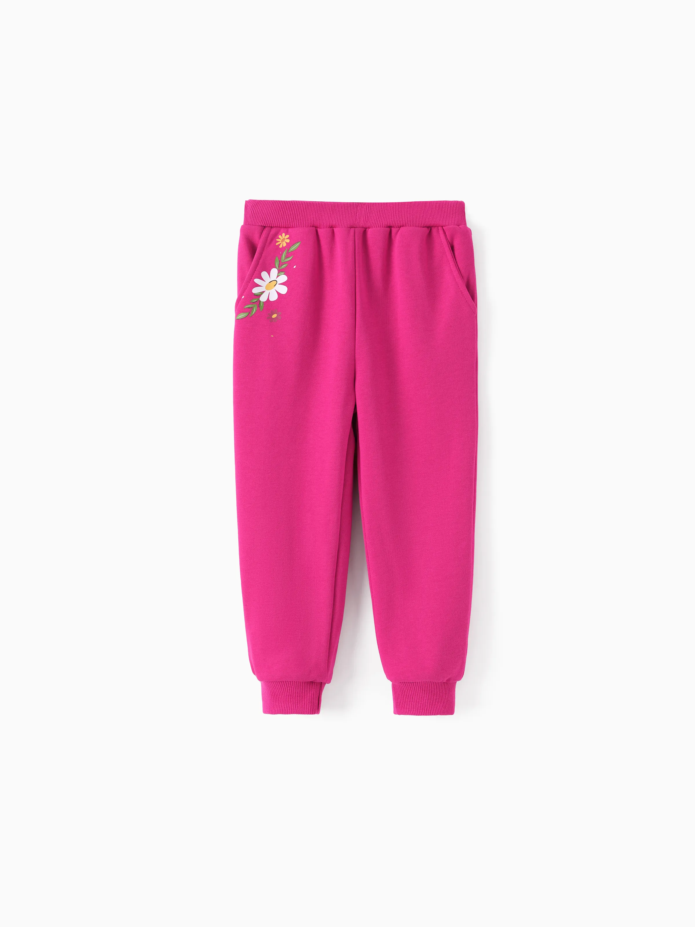 Disney Frozen Toddler Girl Elsa/Anna Ruffled Knit Fabric Top and Pants Set Hot Pink - Image 4