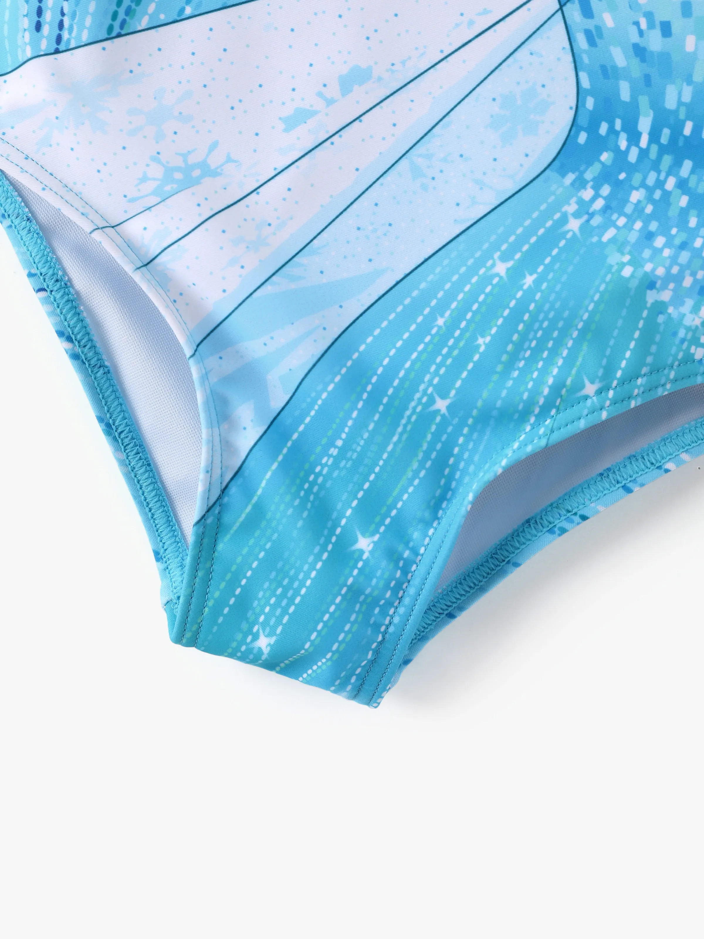 Disney Frozen Toddler/Kid Girl Elsa UPF50+ Ruffled Straps Swimsuit Blue - Image 7