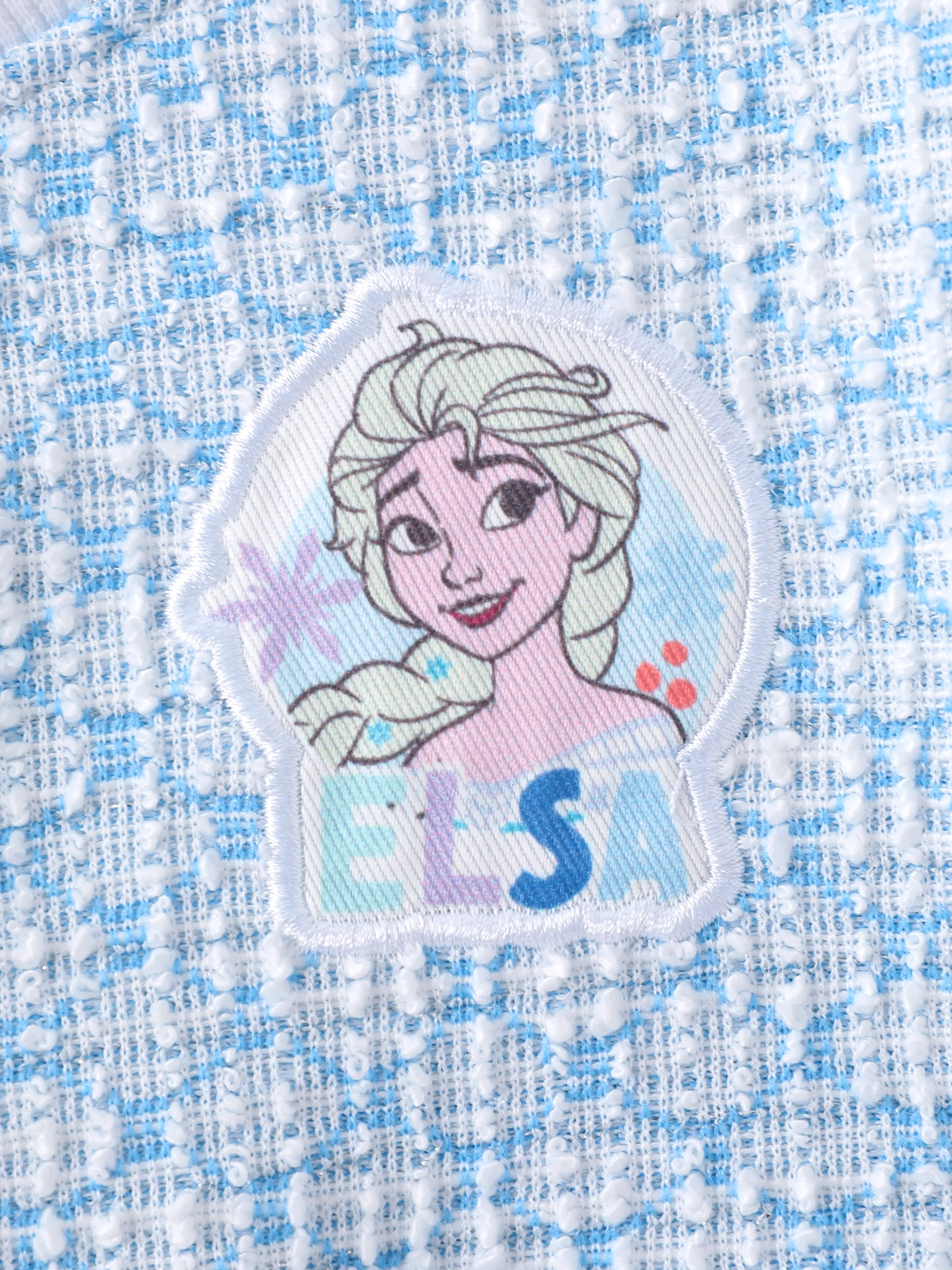 Disney Frozen Toddler/Kids Girl Elsa Embroidered Decorative Button Dress Light Blue - Image 4