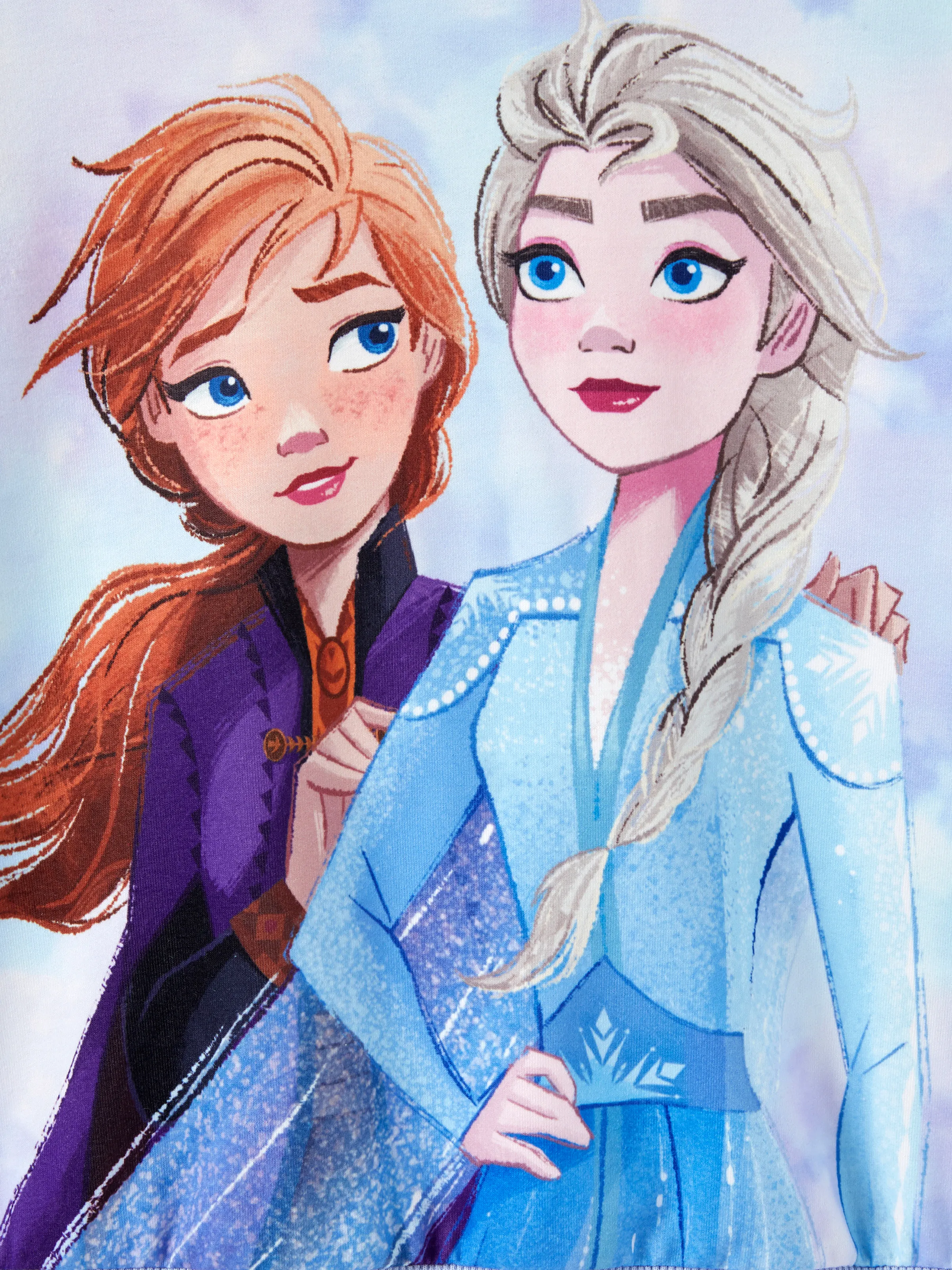 Disney Frozen Toddler/Kids Girl Elsa & Anna Ribbed Cuffs Hooded Tops Purple - Image 6