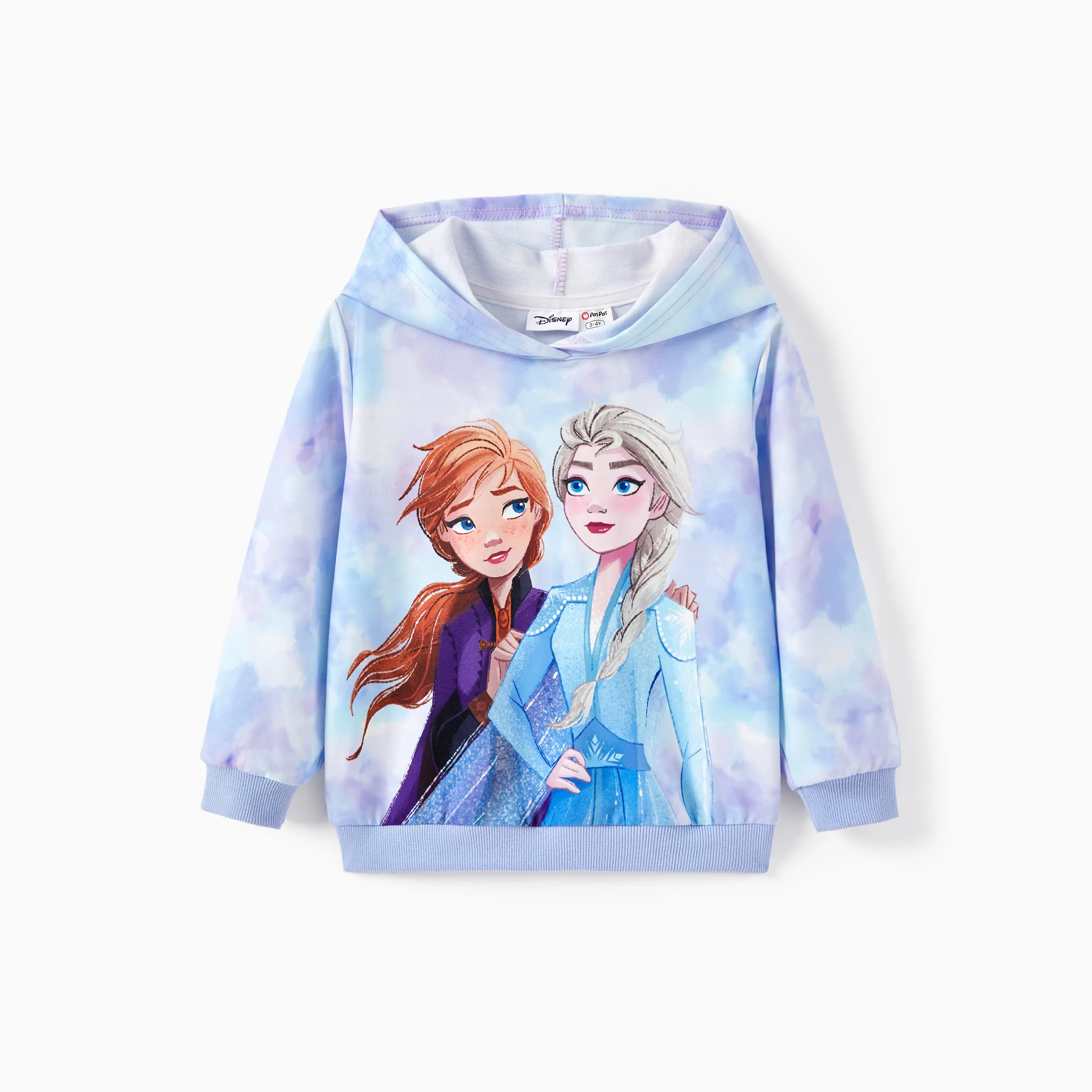 Disney Frozen Toddler/Kids Girl Elsa & Anna Ribbed Cuffs Hooded Tops Purple - Image 7