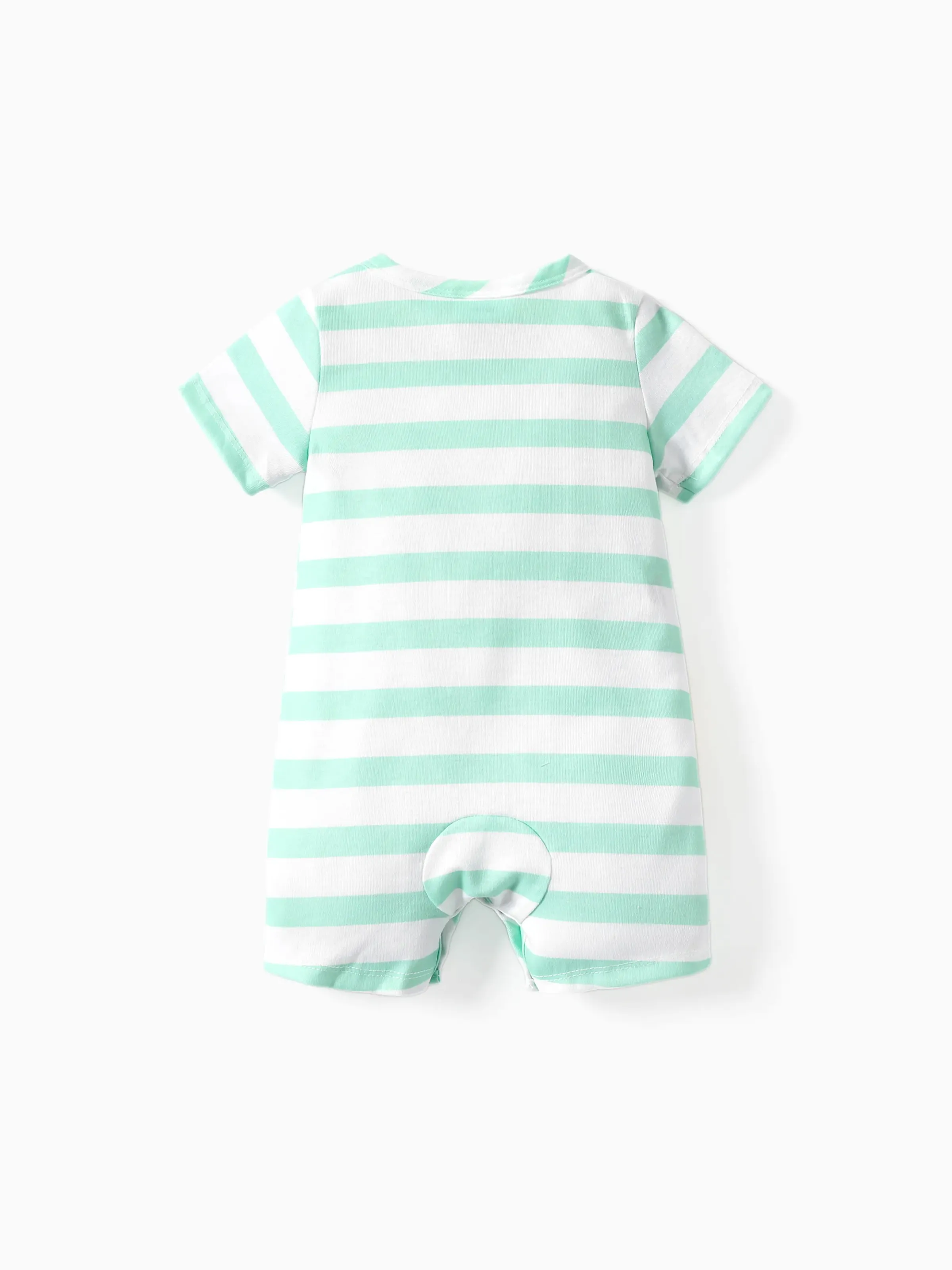 Disney Lion King Baby Boys/Girl Simba 1pc Naia™ Jungle Print Striped Romper Green - Image 3