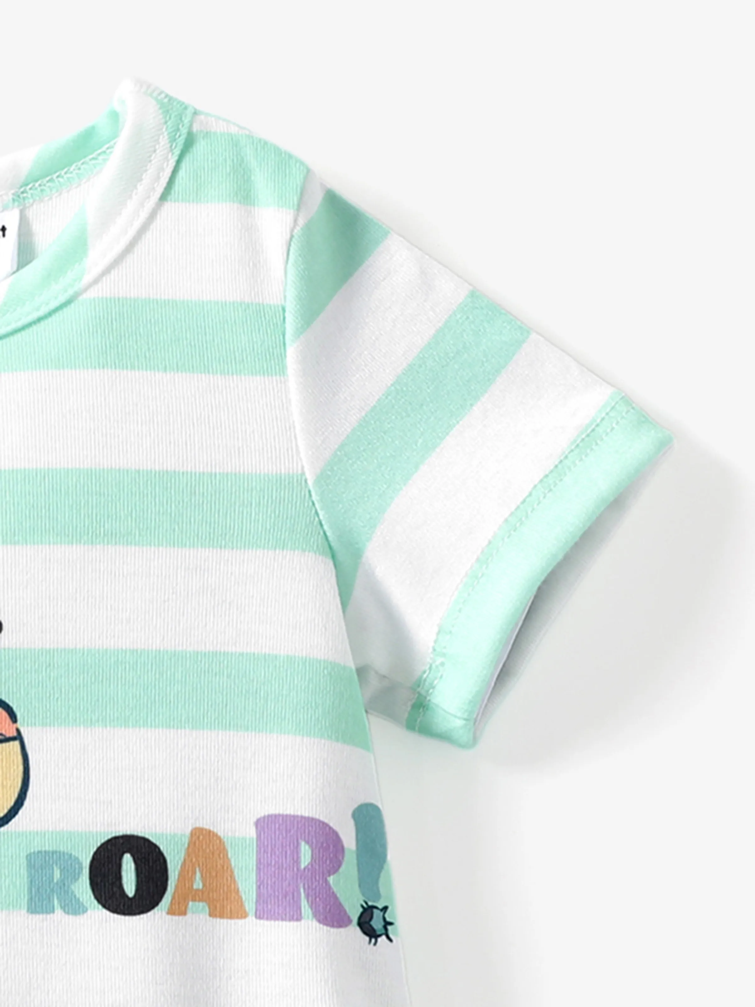 Disney Lion King Baby Boys/Girl Simba 1pc Naia™ Jungle Print Striped Romper Green - Image 5