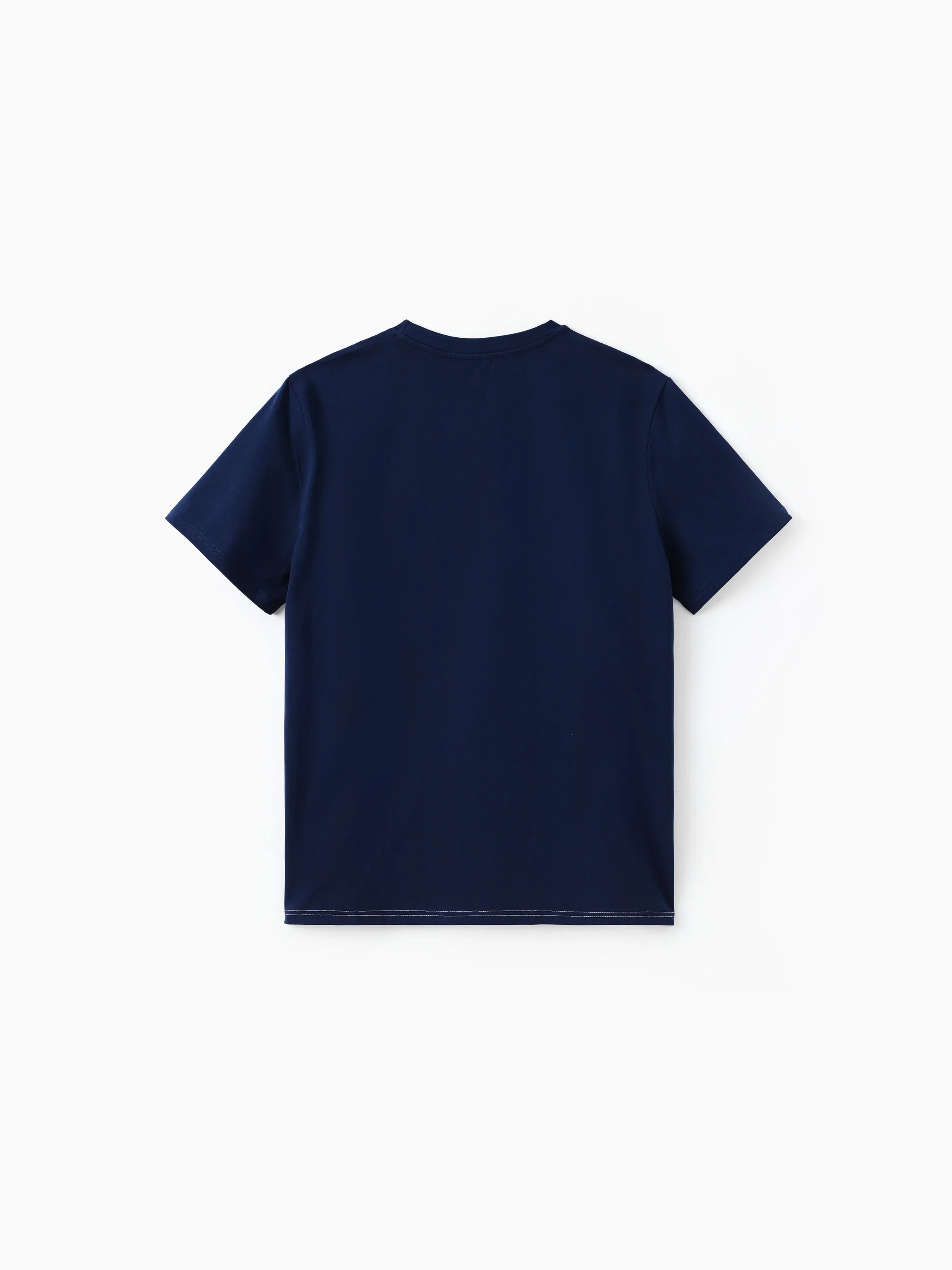 Disney Lion King Daddy & Son Simba Palm Leaf Pattern Colorblock Top Dark Blue - Image 4