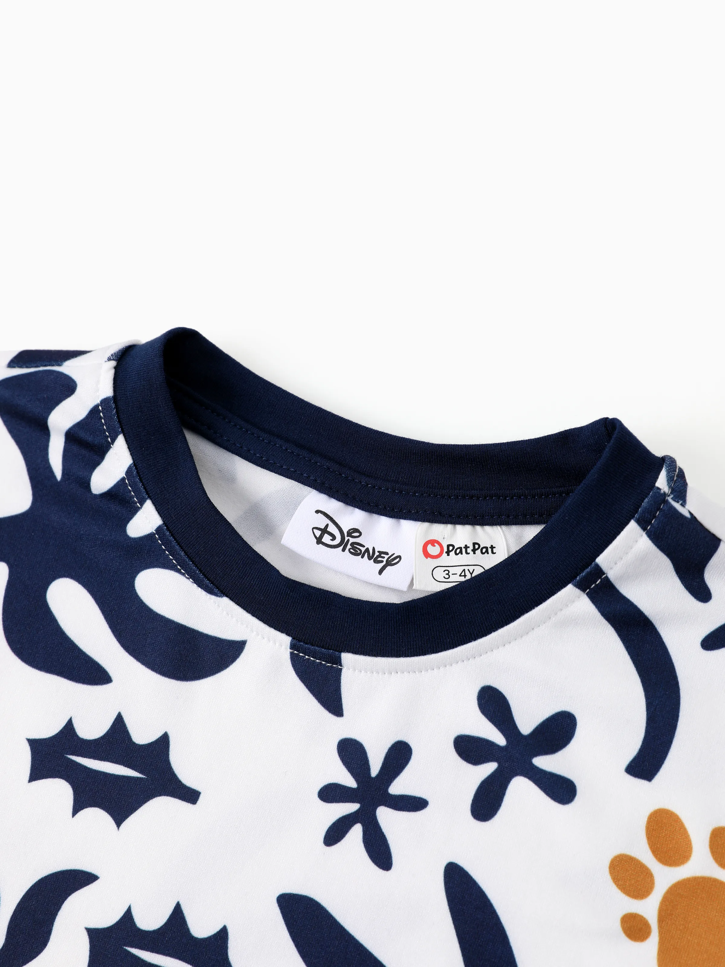 Disney Lion King Family Matching Simba Palm Leaf Pattern Colorblock Dress/Top/Romper Dark Blue - Image 19