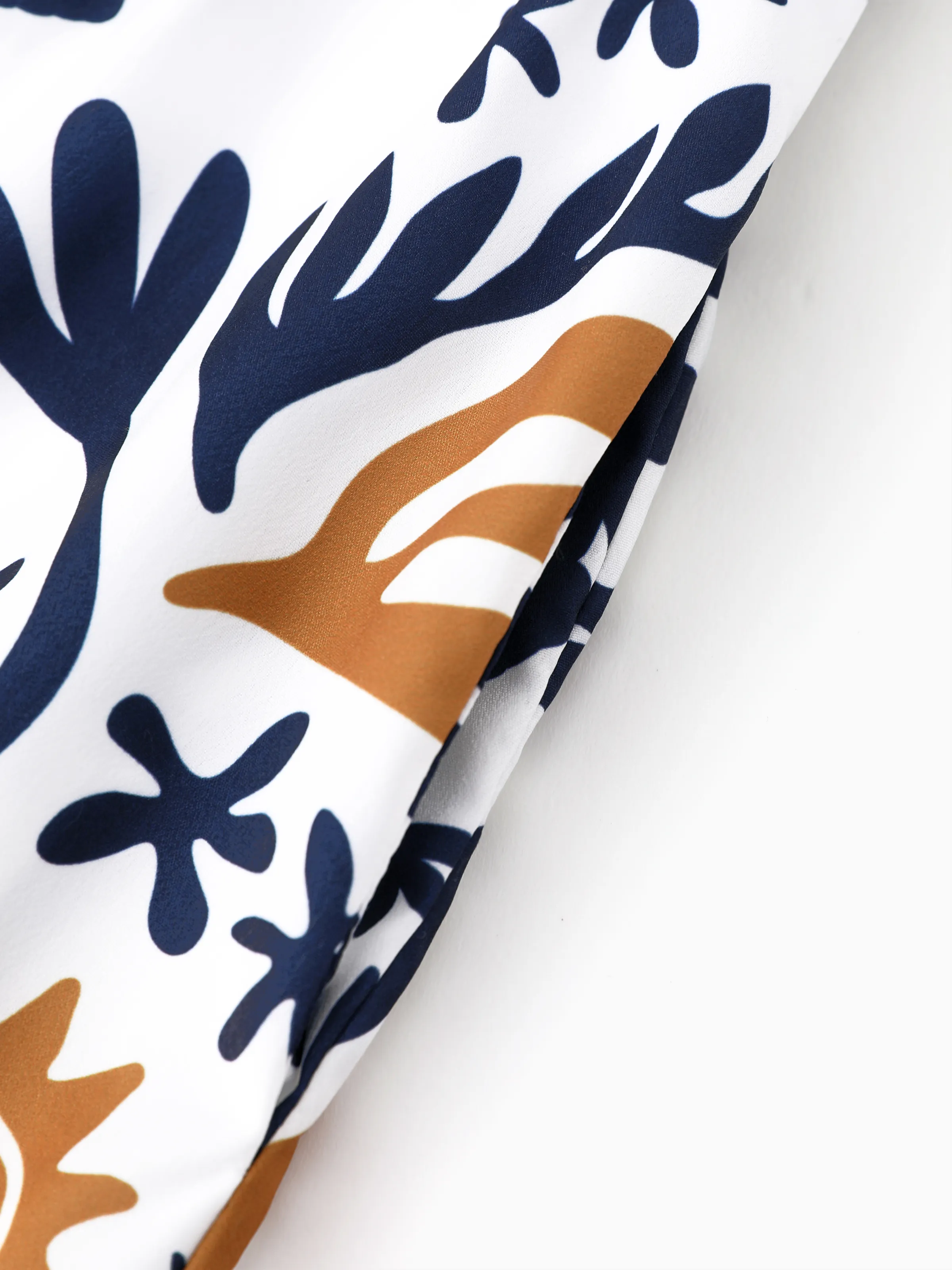 Disney Lion King Mommy & me Simba Palm Leaf Pattern Colorblock Dress/Romper Dark Blue - Image 5