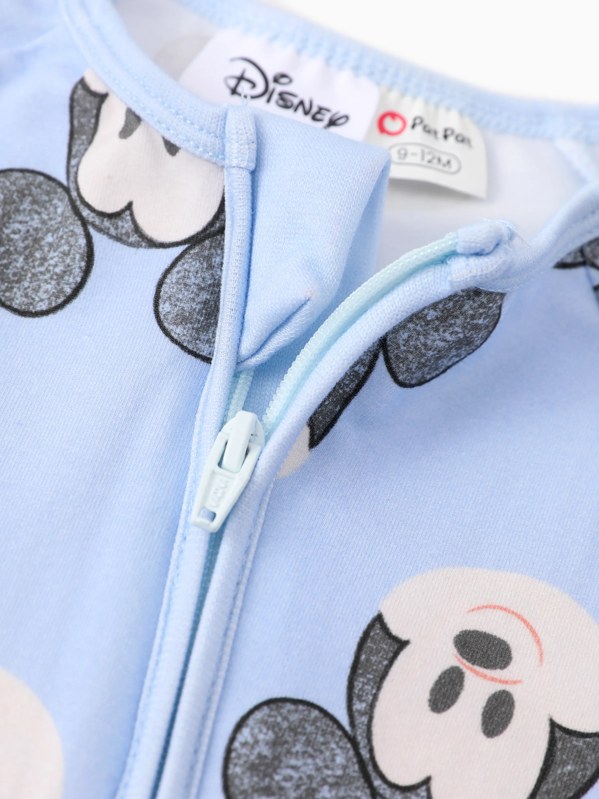 Disney Mickey and Friends Baby Boy Mickey Organic Cotton Ribbed Cuffs Jumpsuit Blue - Image 7