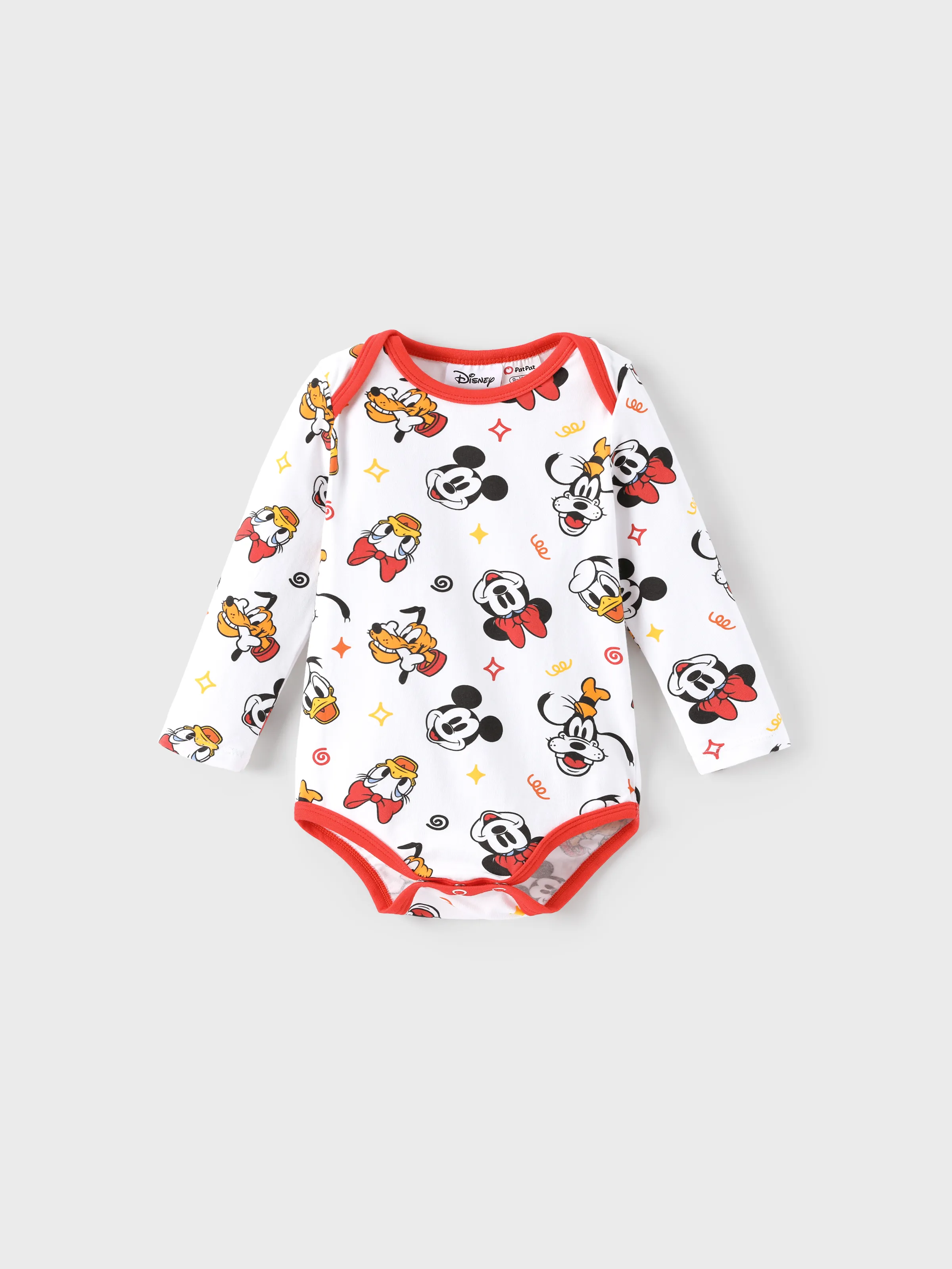 Disney Mickey and Friends Baby Boy 2pcs Mickey Bodysuits and Pants Set Red - Image 4