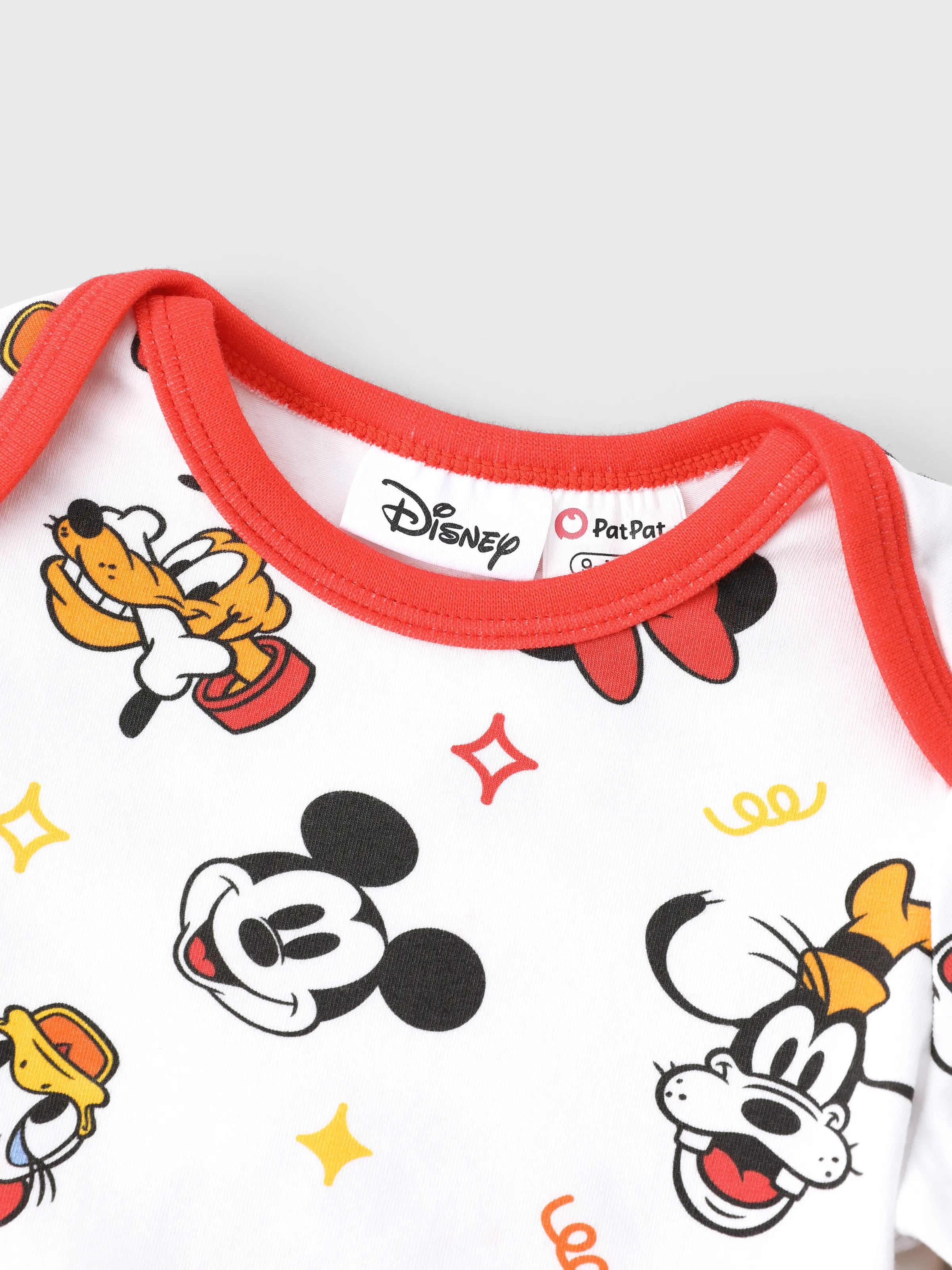 Disney Mickey and Friends Baby Boy 2pcs Mickey Bodysuits and Pants Set Red - Image 6