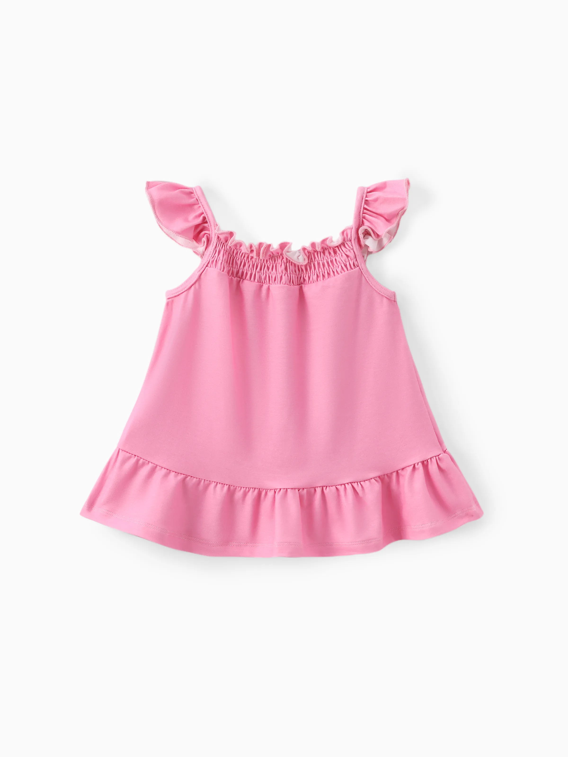 Disney Mickey and Friends Baby/Toddler Girl Minnie Character Print Ruffled Sleeve Dress Pink - Image 3