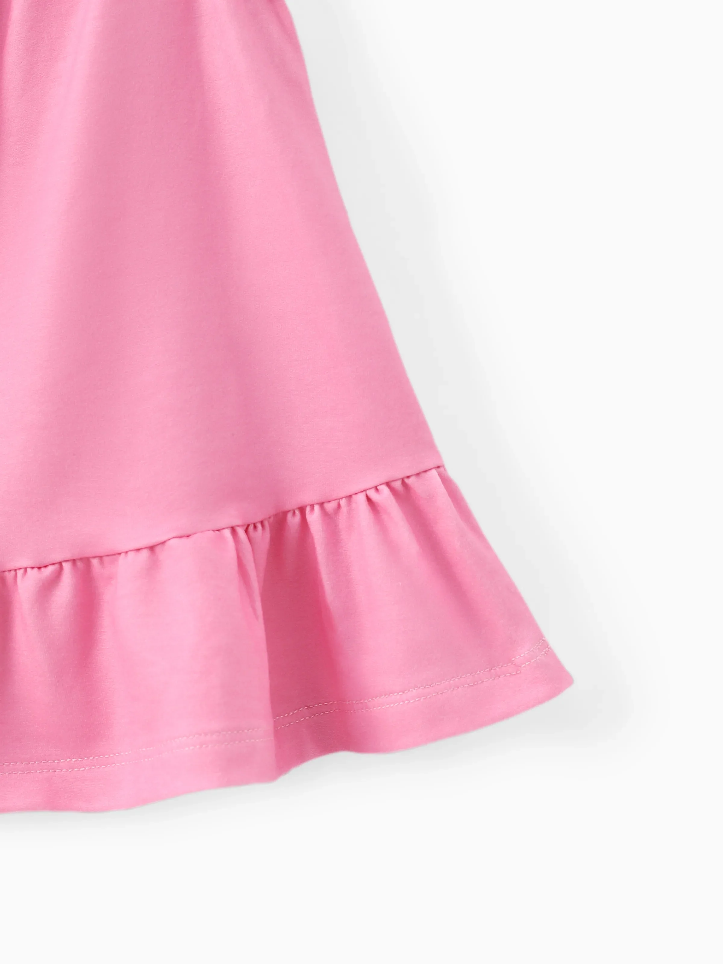 Disney Mickey and Friends Baby/Toddler Girl Minnie Character Print Ruffled Sleeve Dress Pink - Image 5
