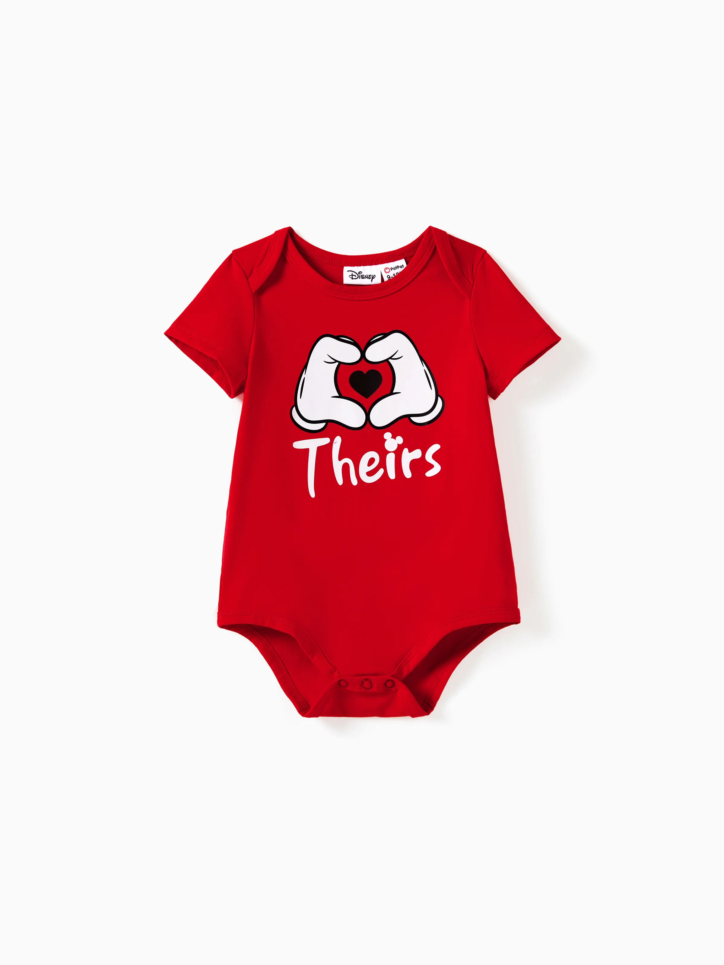 Disney Mickey and Friends Daddy & Daughter Funny Gesture Cotton T-shirt/Dress/Romper for Gift Red - Image 8