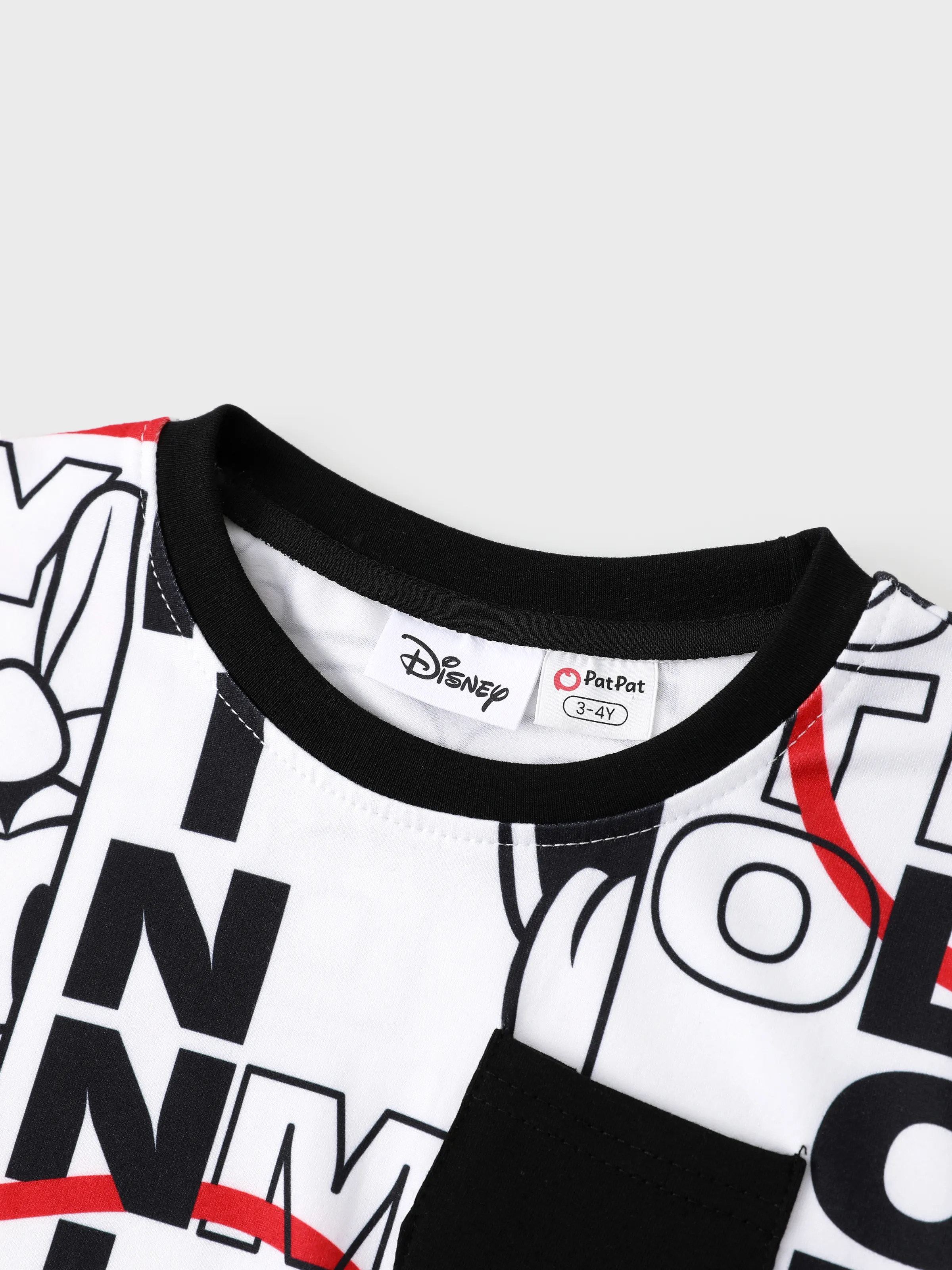Disney Mickey and Friends Daddy & Son Graffiti Casual T-shirt Black - Image 8