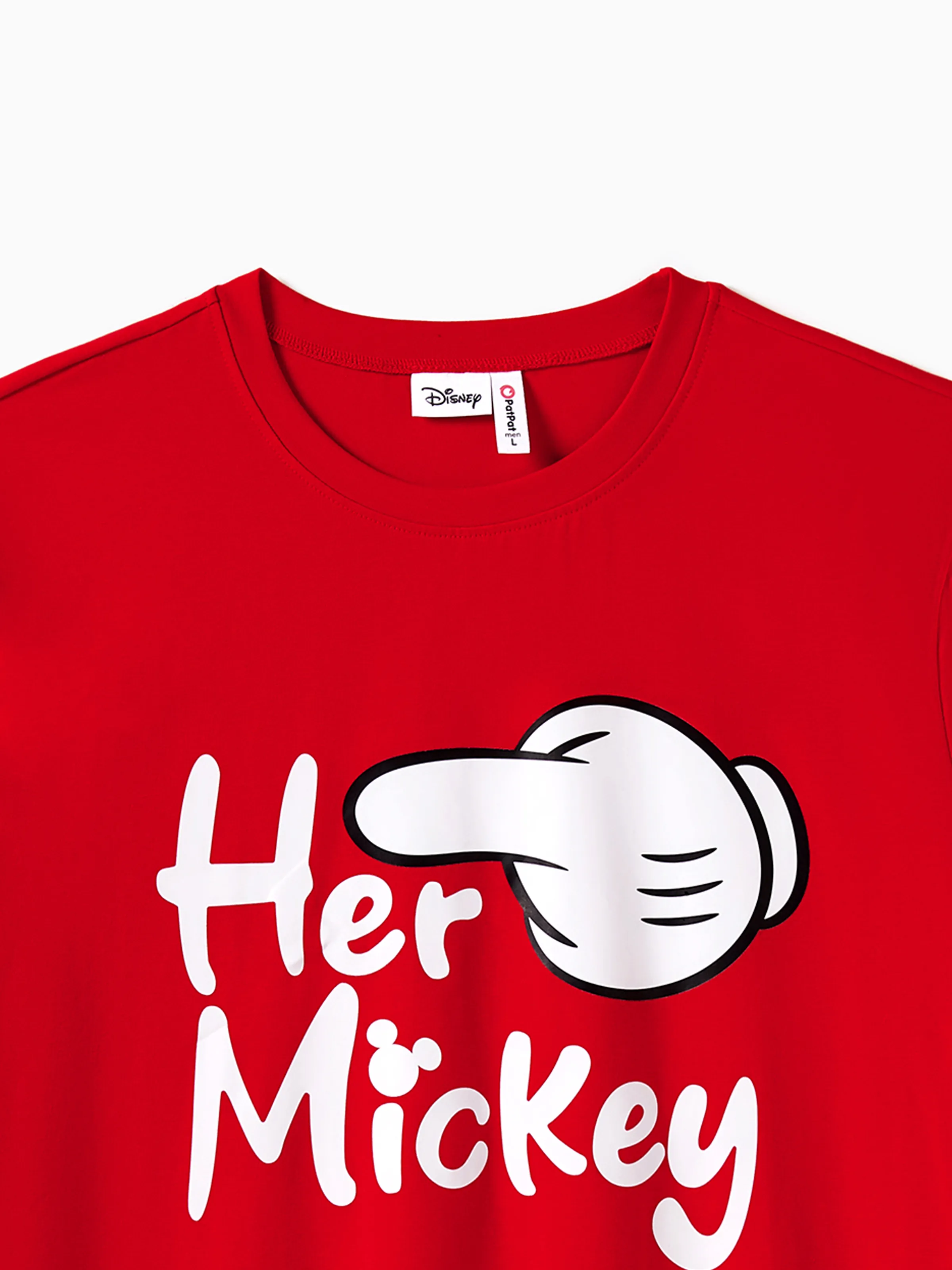 Disney Mickey and Friends Family Matching Funny Gesture Cotton T-shirt/Dress/Romper for Gift Red - Image 16