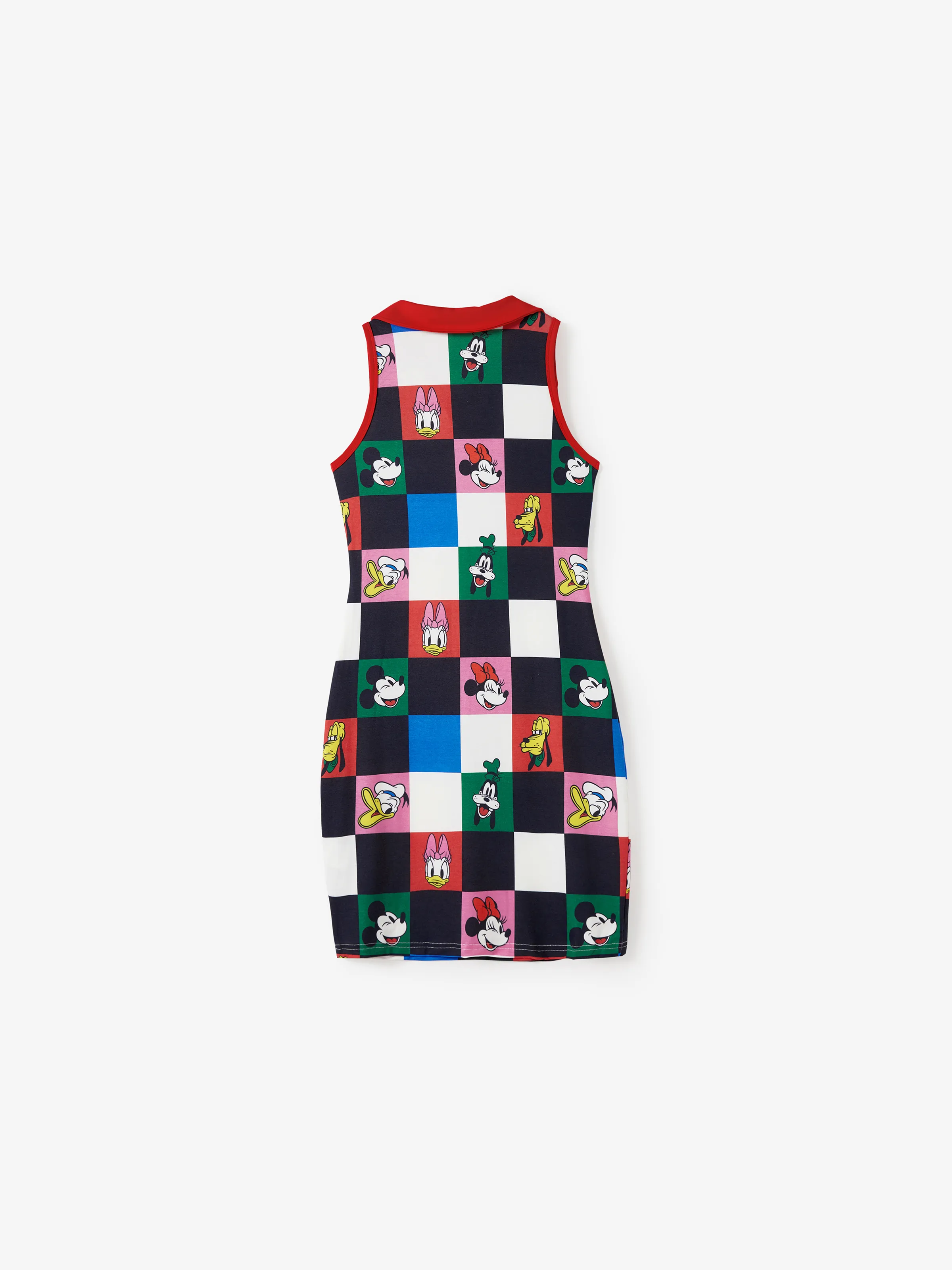 Disney Mickey and Friends Family Matching Naia™ Colorful Checkered Pattern Top/Sleeveless Dress/Onesie Multi-color - Image 3