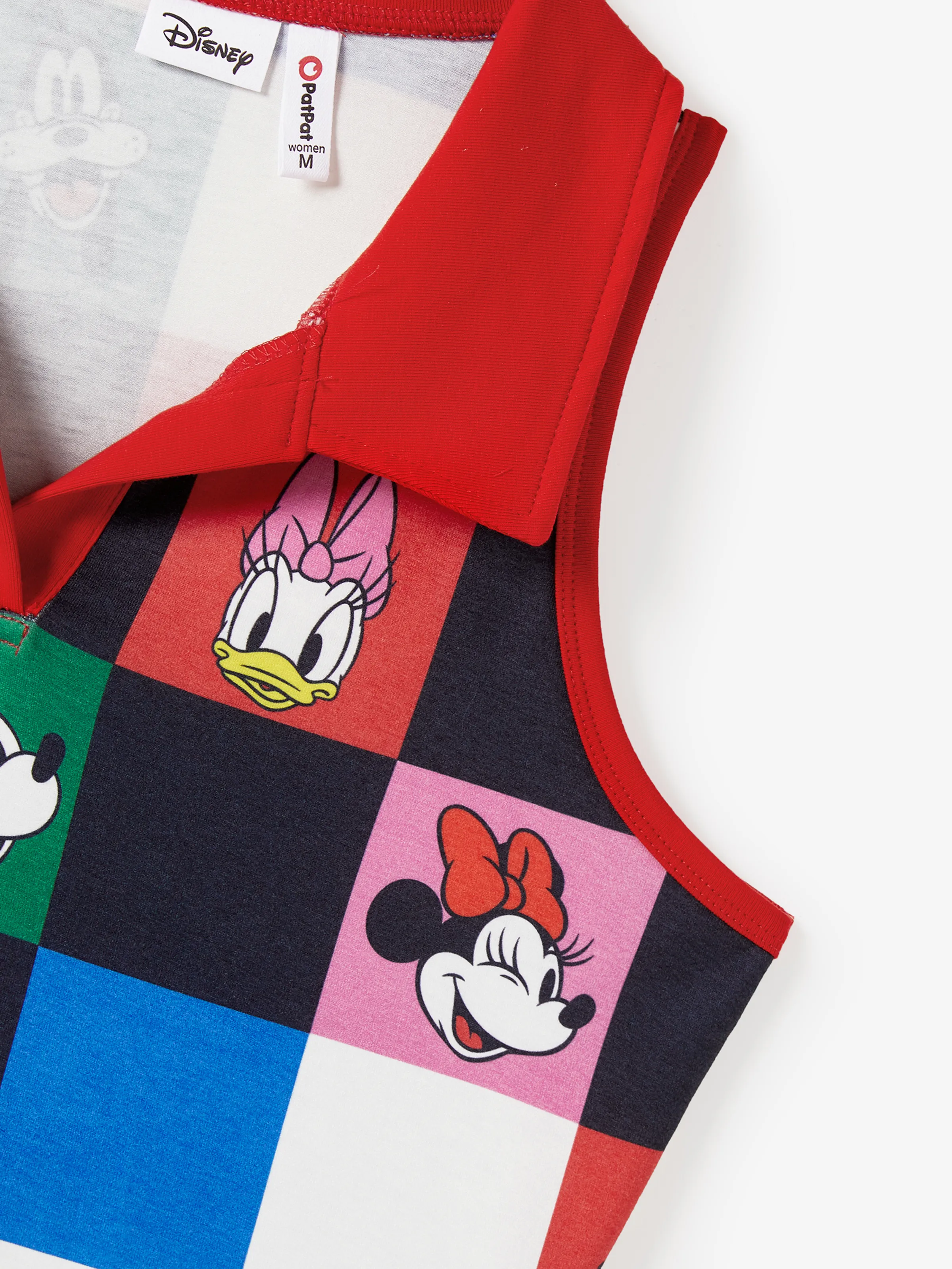 Disney Mickey and Friends Family Matching Naia™ Colorful Checkered Pattern Top/Sleeveless Dress/Onesie Multi-color - Image 5